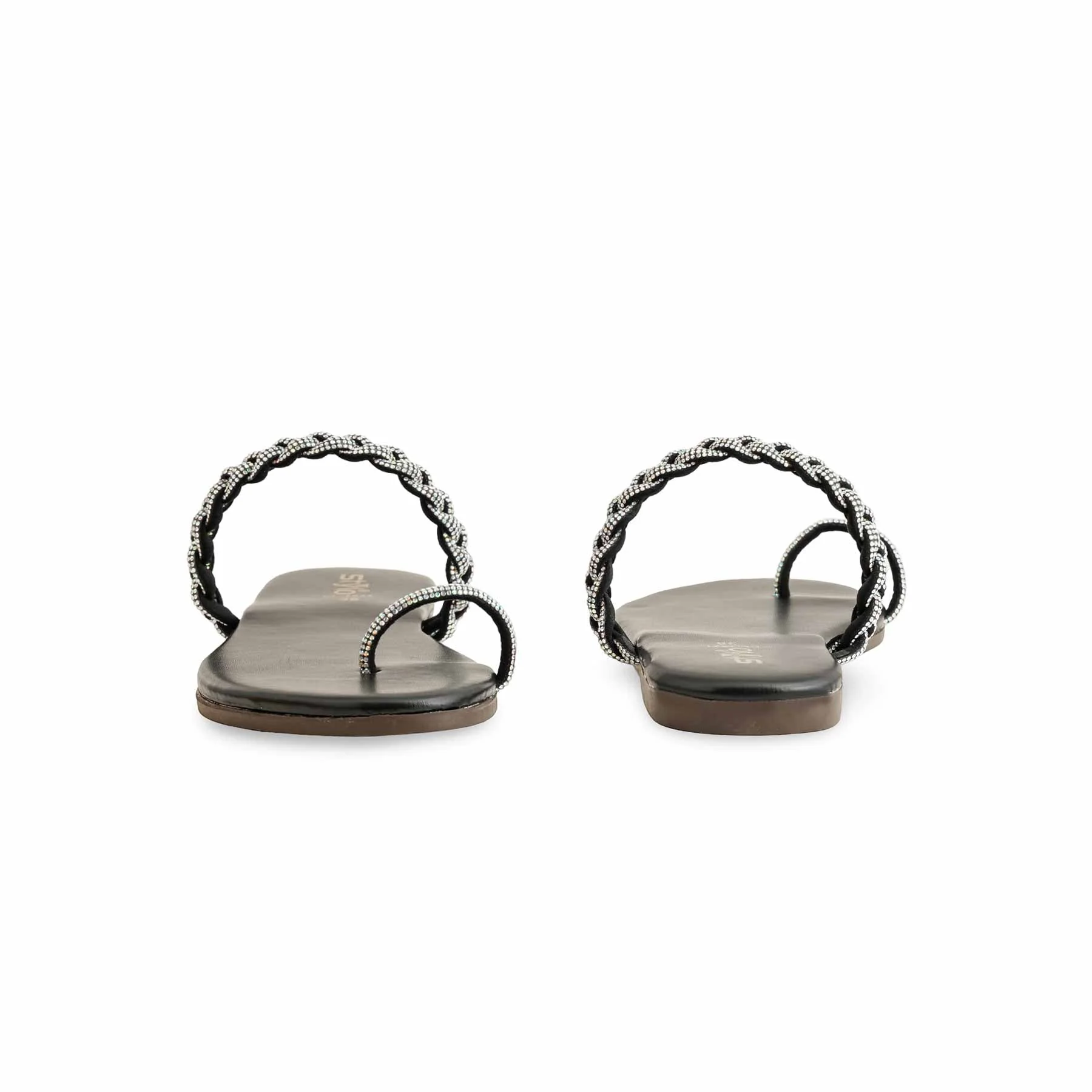 Black Casual Chappal CL1921 - Image 5
