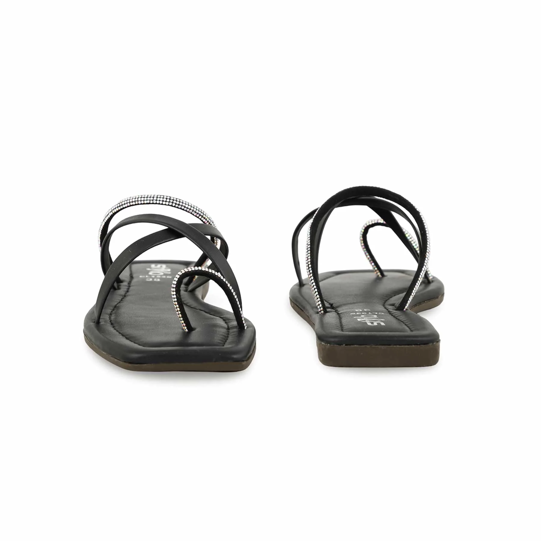 Black Casual Chappal CL1936 - Image 5