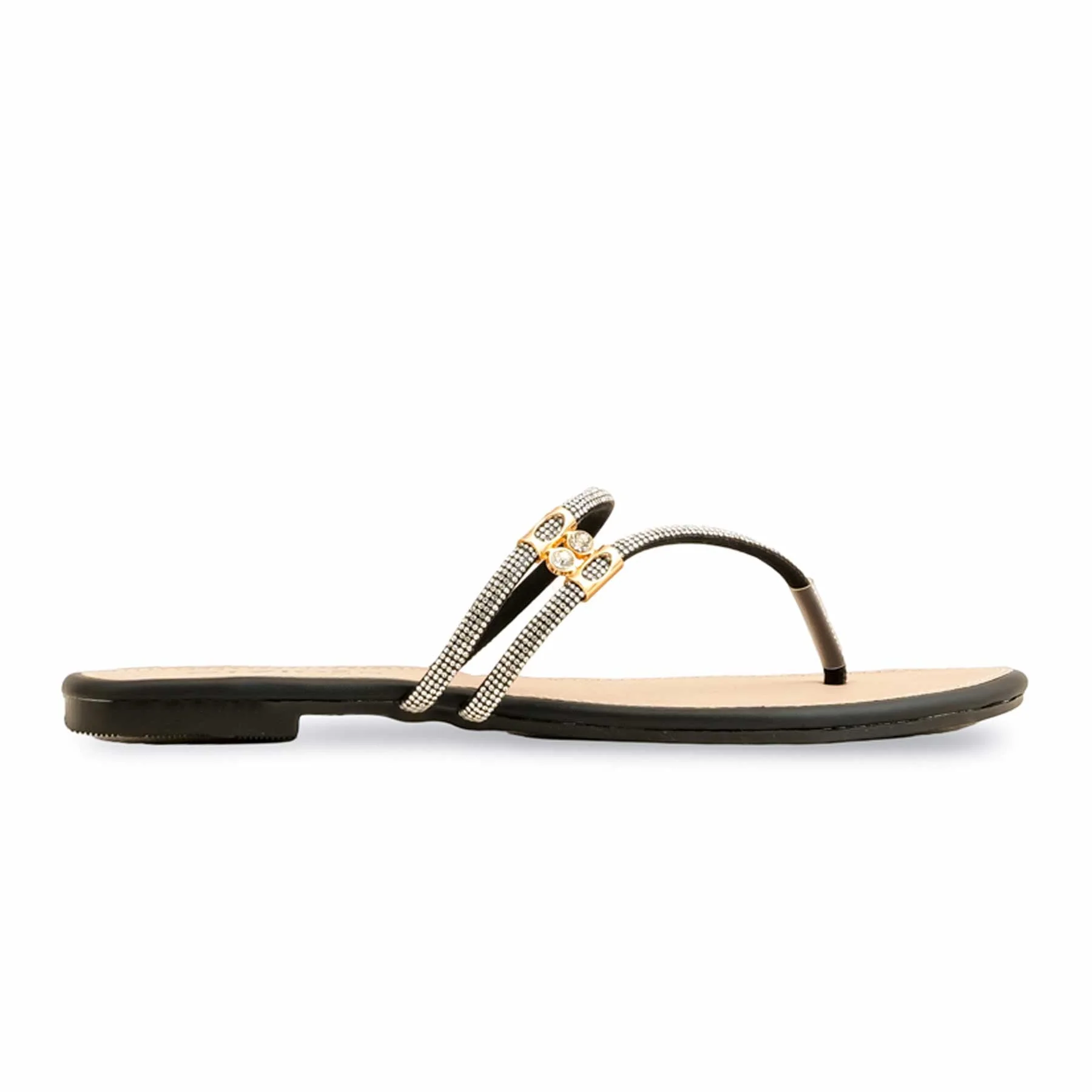 Black Casual Chappal CL1940 - Image 2