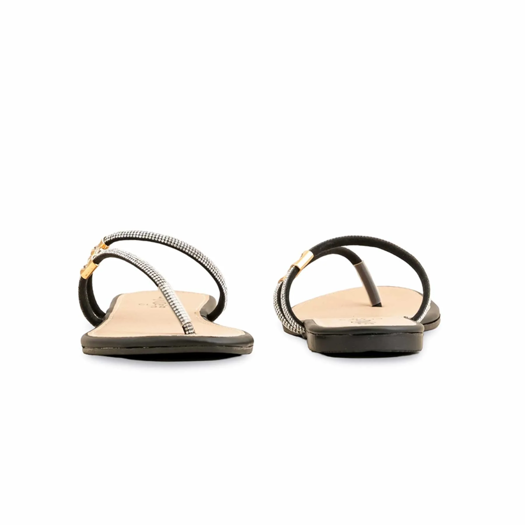 Black Casual Chappal CL1940 - Image 4