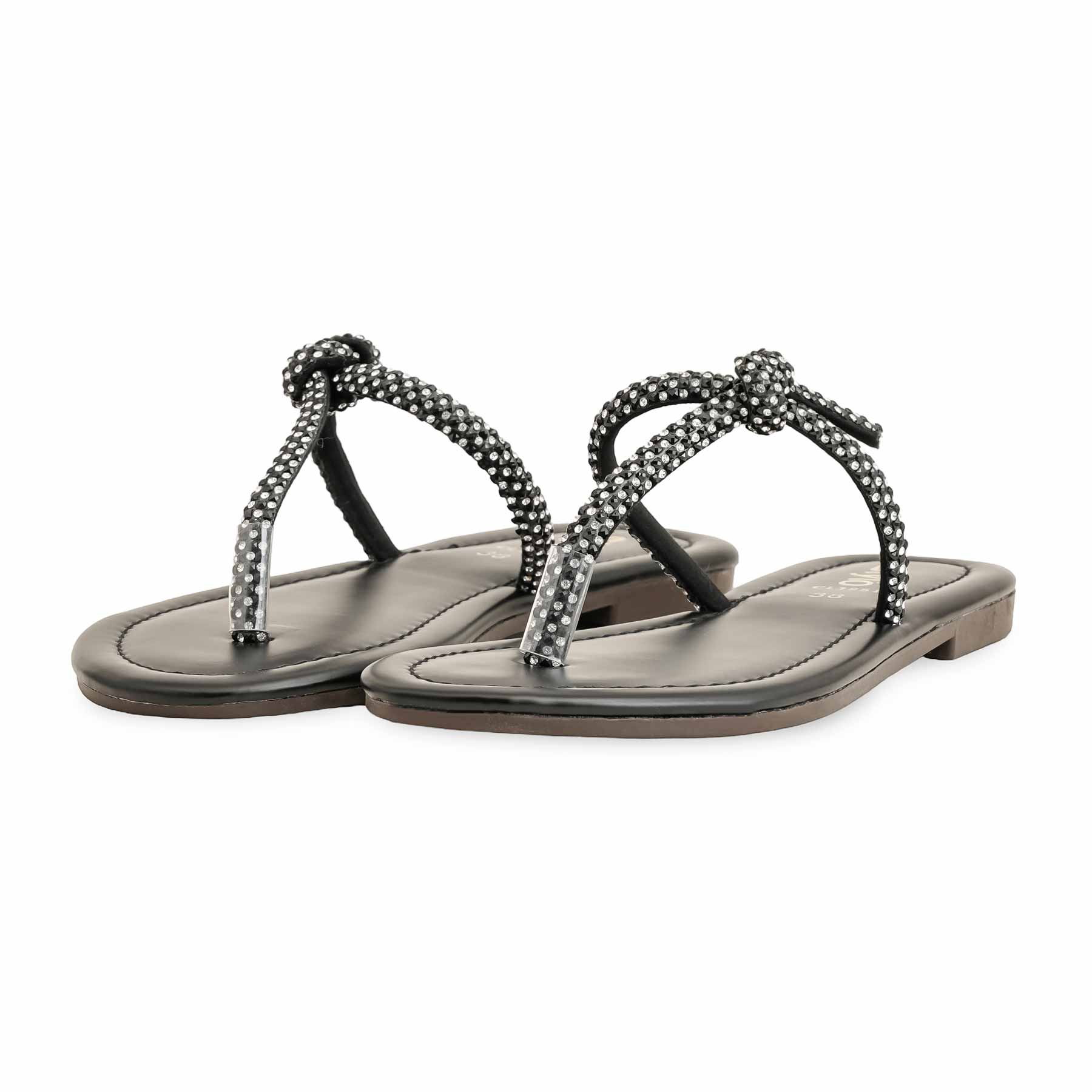 Black Casual Chappal CL1951 - Image 3