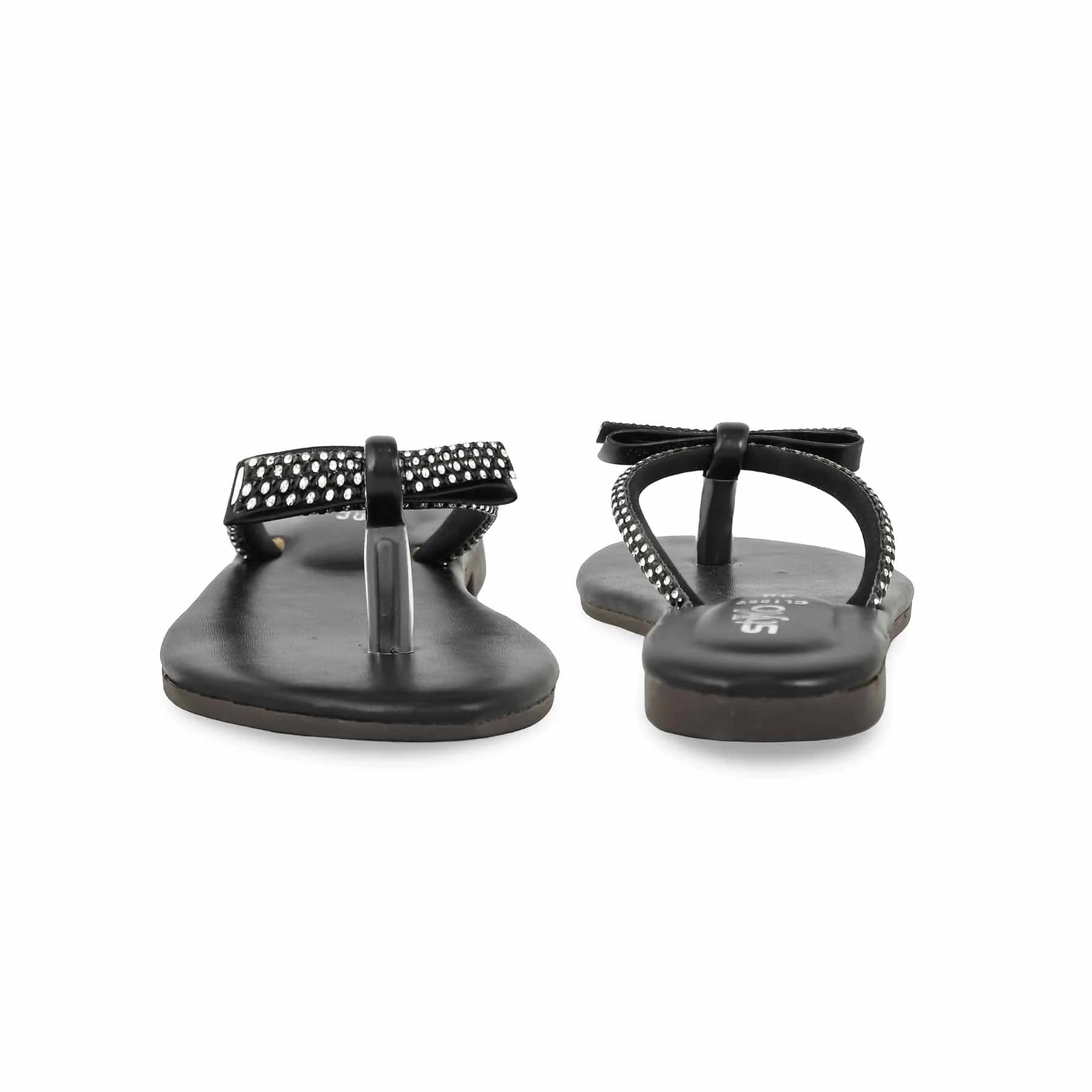 Black Casual Chappal CL1957 - Image 4