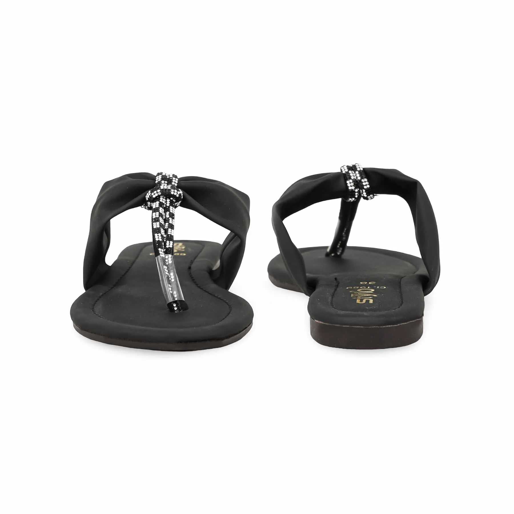 Black Casual Chappal CL1989 - Image 4