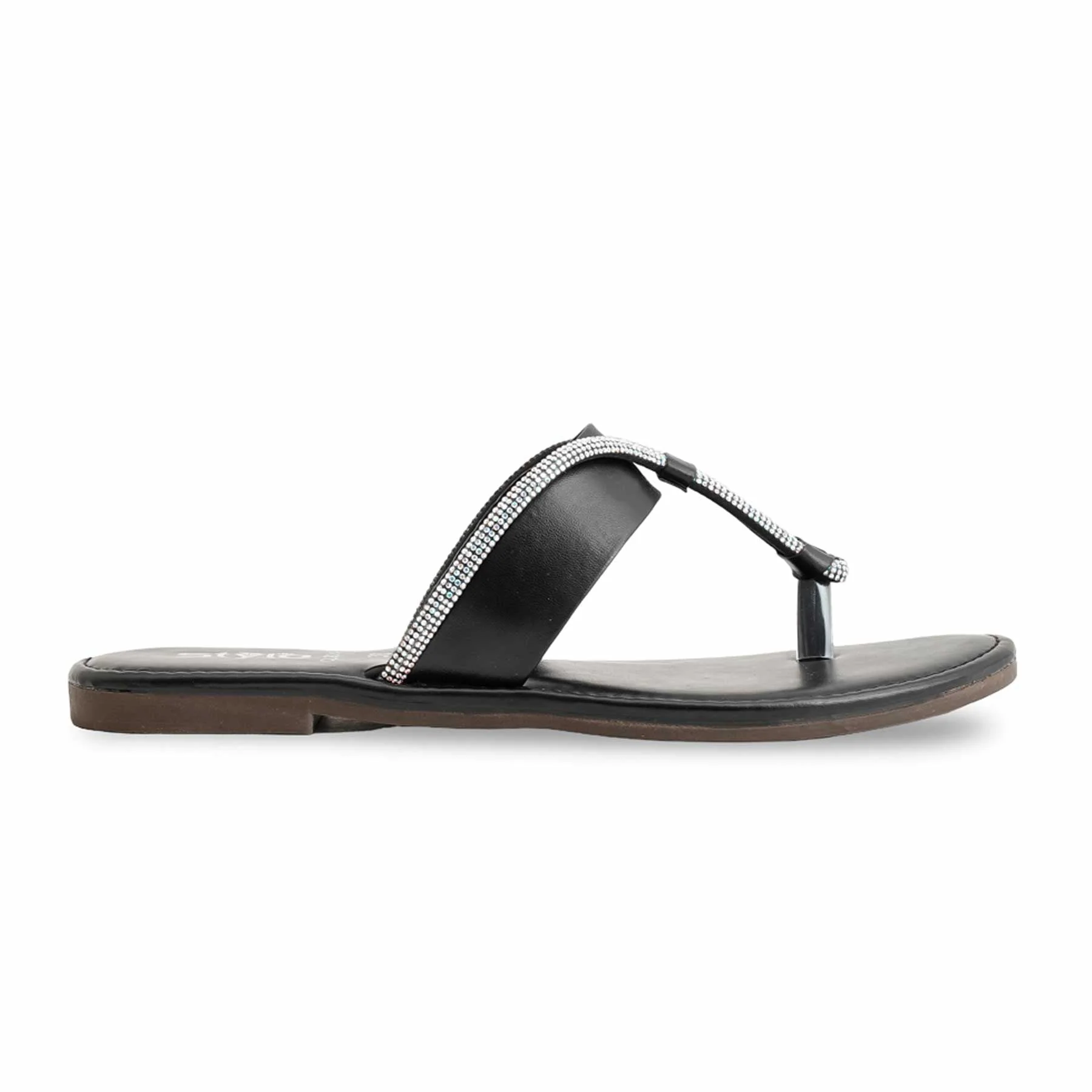 Black Casual Chappal CL2025 - Image 2