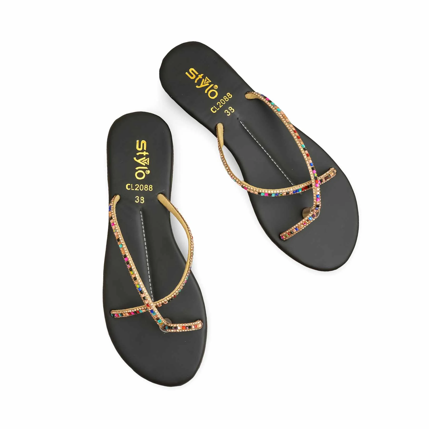 Black Casual Chappal CL2088 - Image 5