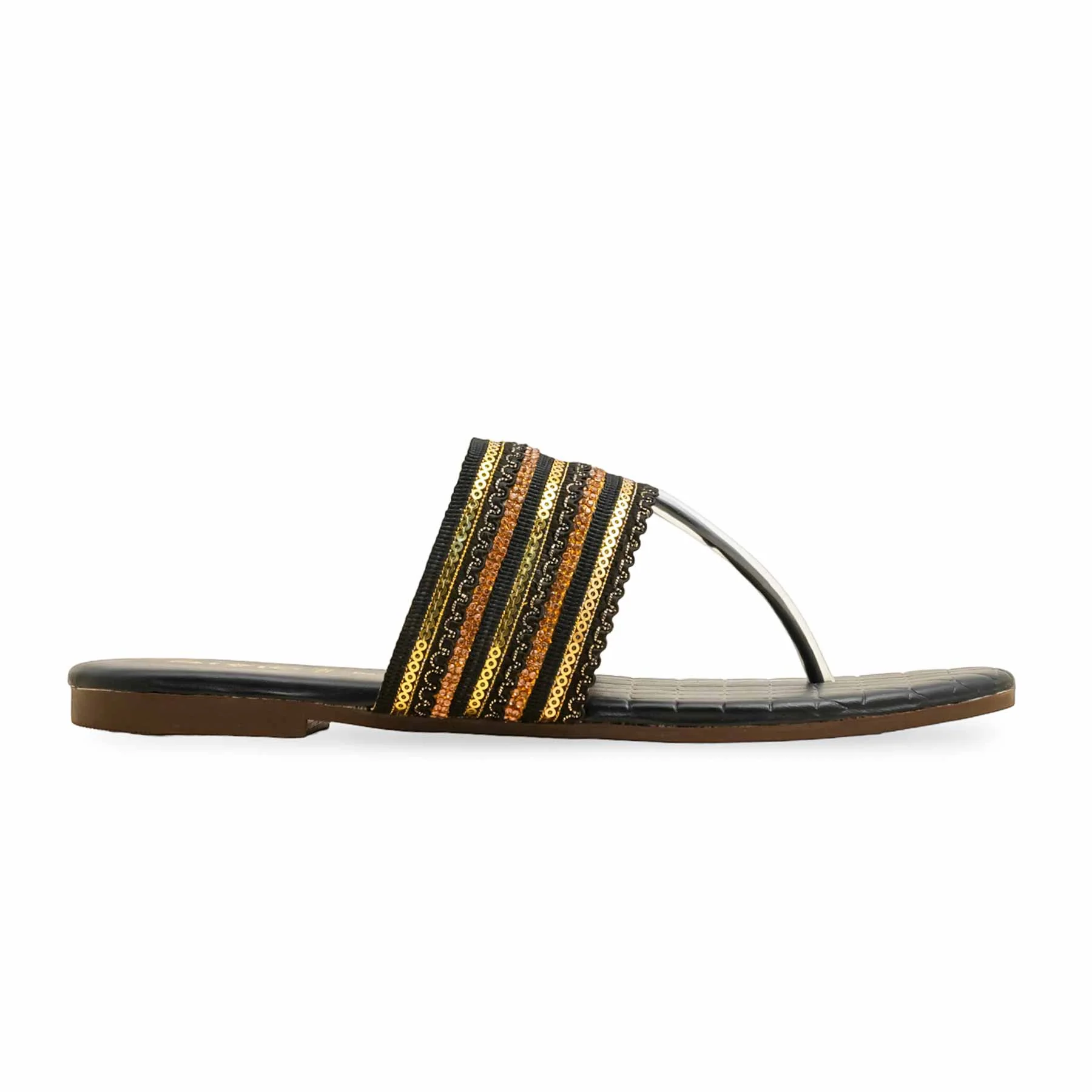 Black Casual Chappal CL2135 - Image 2