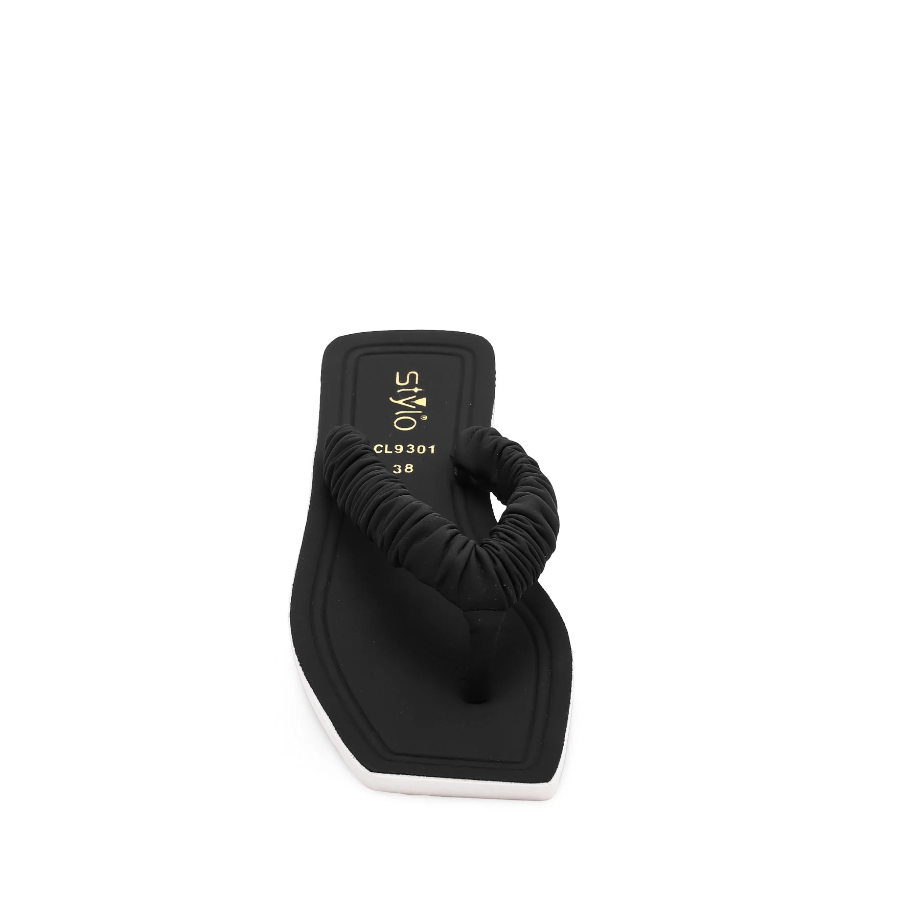 Black Casual Chappal CL9301 - Image 3