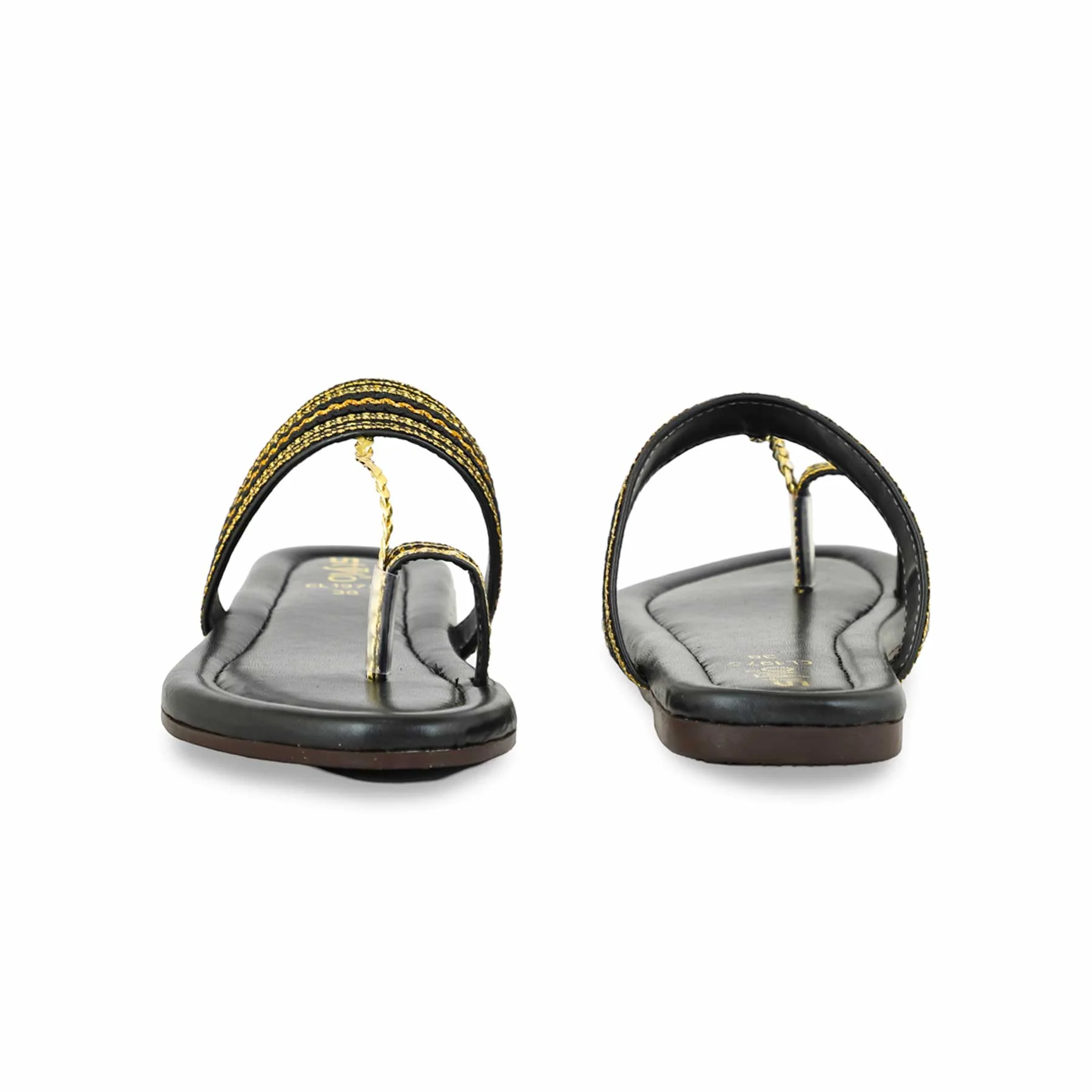 Black Casual Chappal For Ladies CL1975 - Image 4