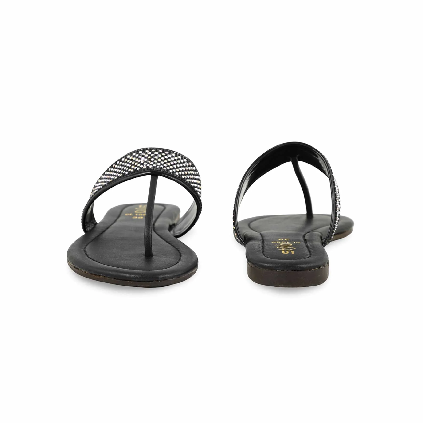 Black Casual Chappal For Ladies CL1988 - Image 4
