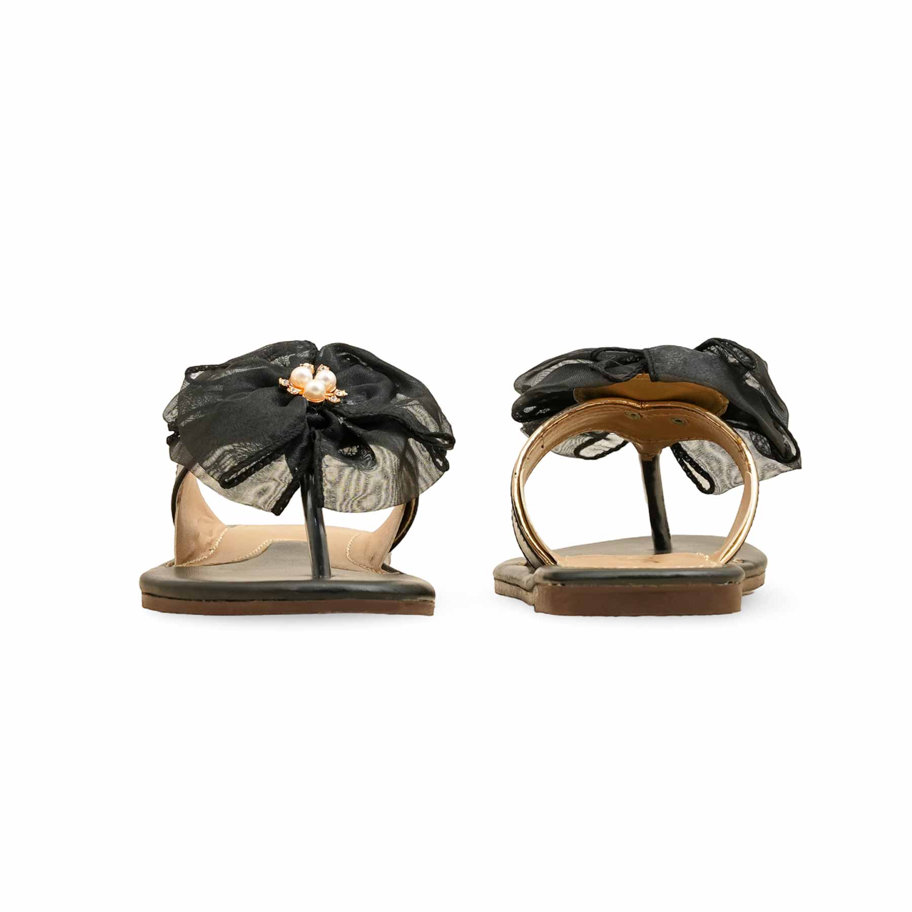 Black Casual Chappal For Ladies CL2141 - Image 4
