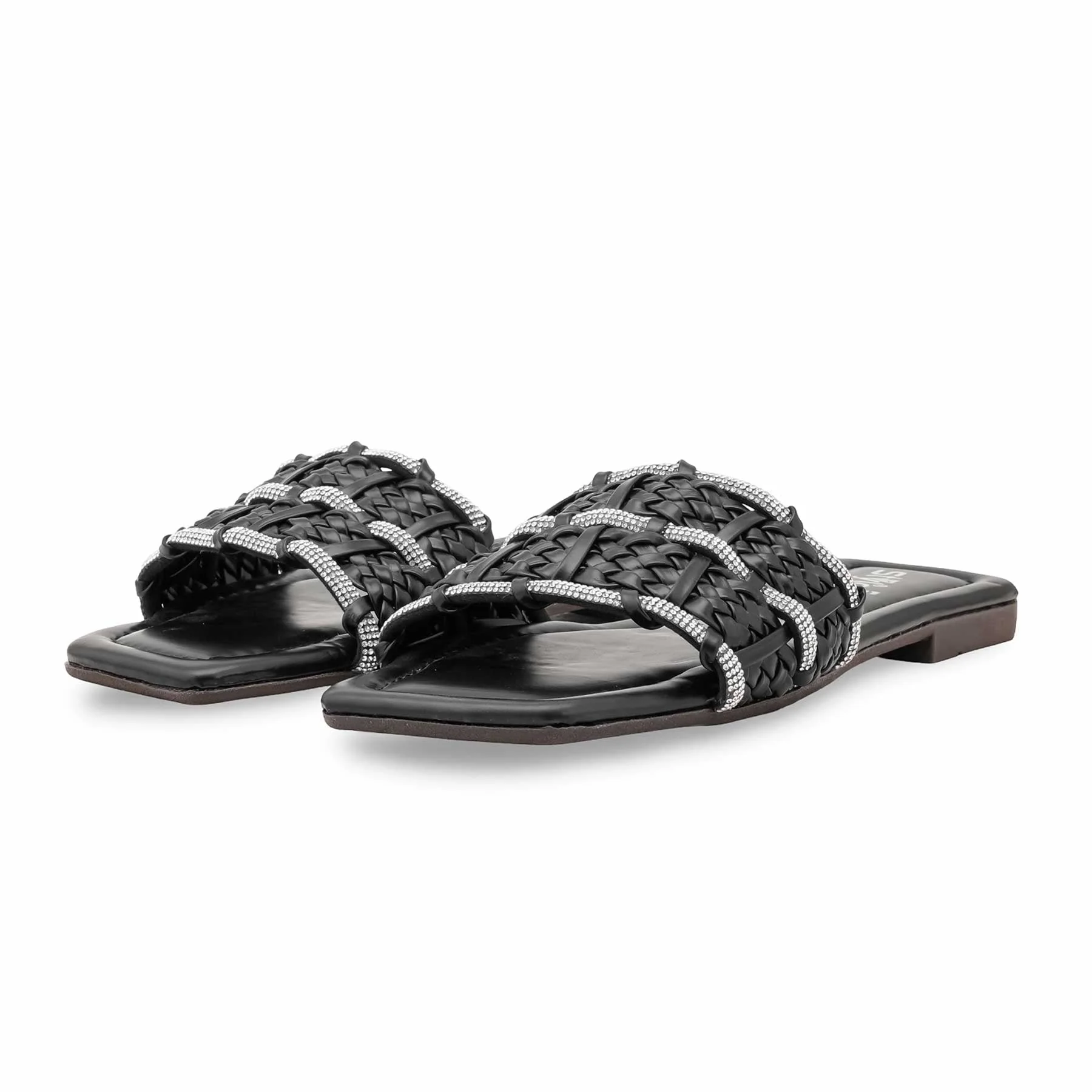 Black Casual Chappal For Ladies CL2201 - Image 3