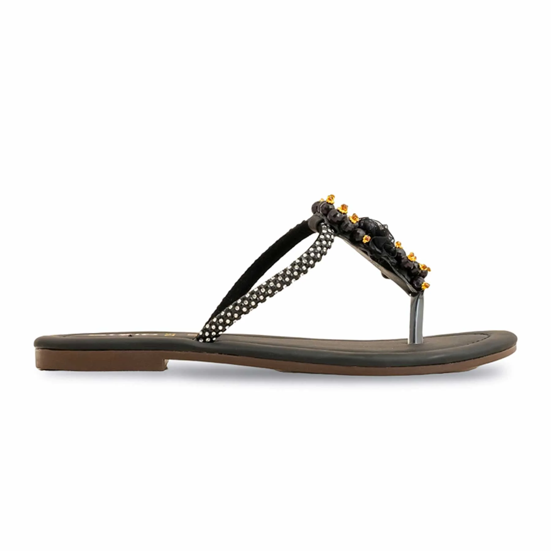 Black Casual Chappal For Women CL1950 - Image 2