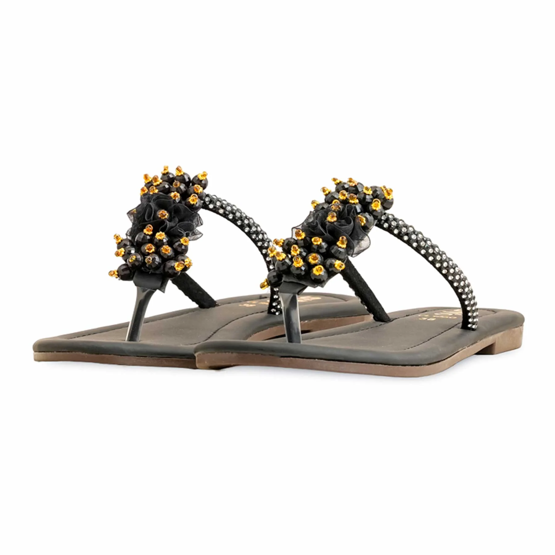 Black Casual Chappal For Women CL1950 - Image 3