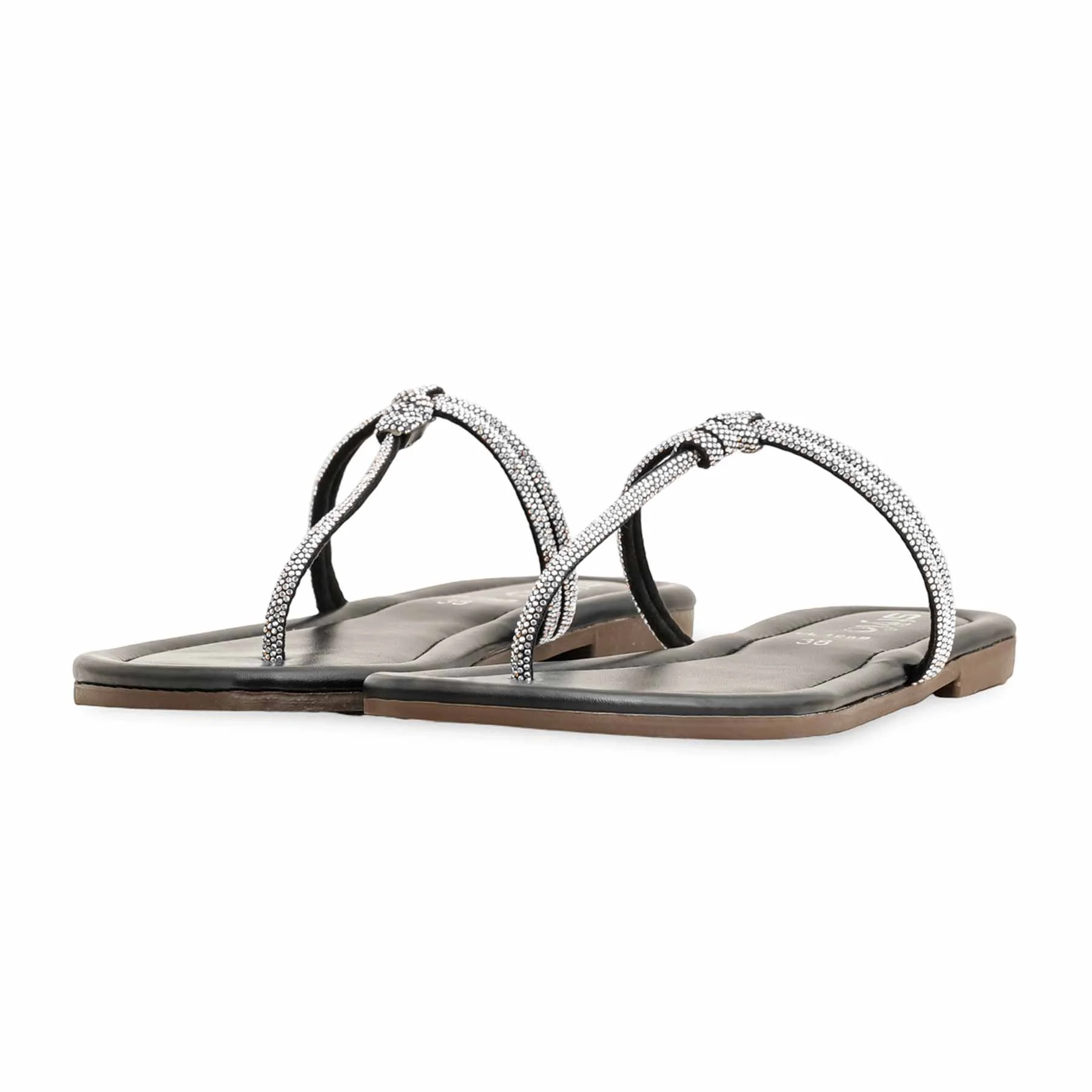 Black Casual Chappal For Women CL1959 - Image 3