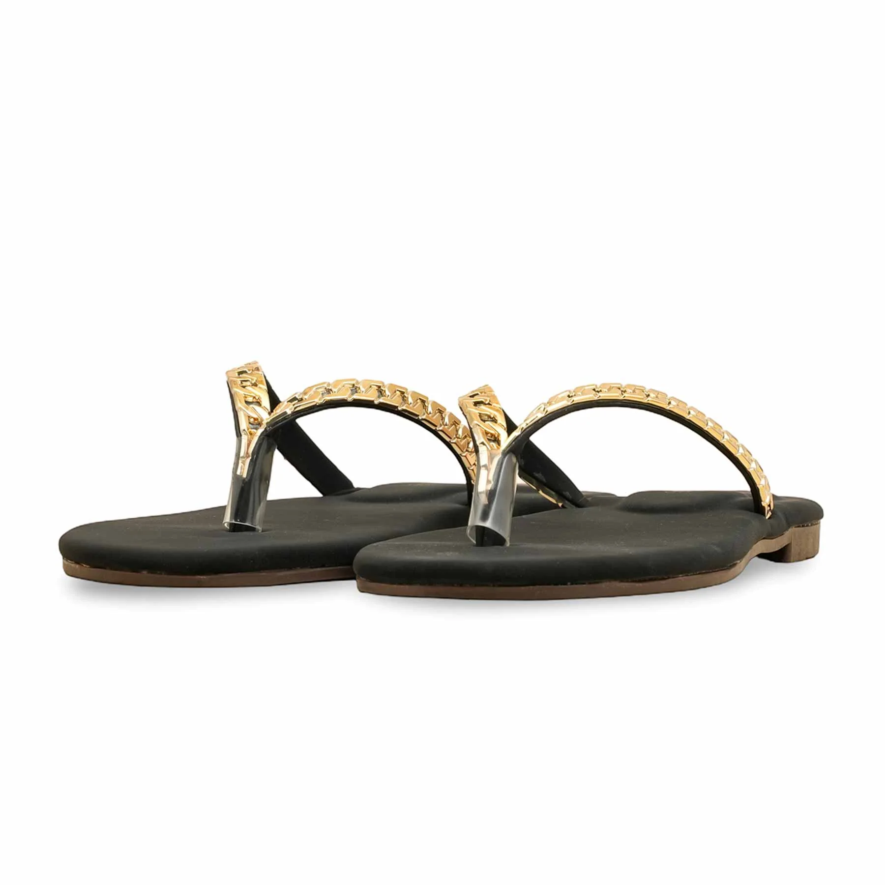 Black Casual Chappal For Women CL2119 - Image 3