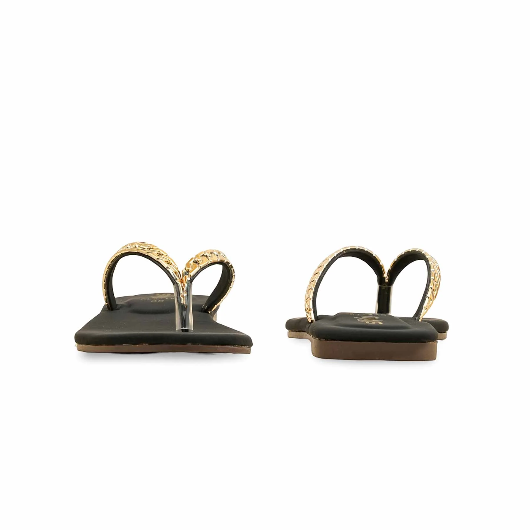 Black Casual Chappal For Women CL2119 - Image 4