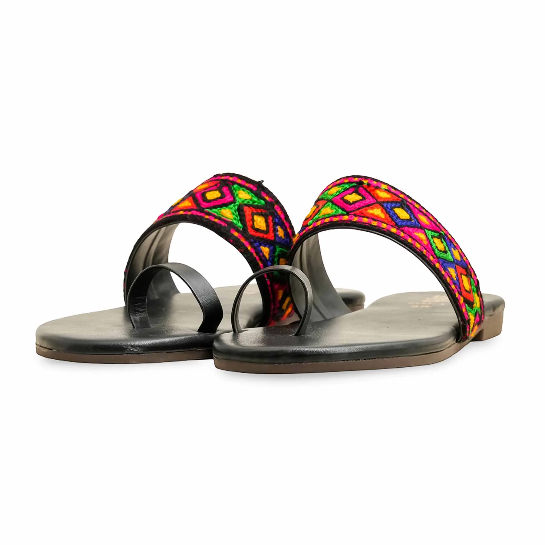 Black Casual Chappal For Women CL2134 - Image 3