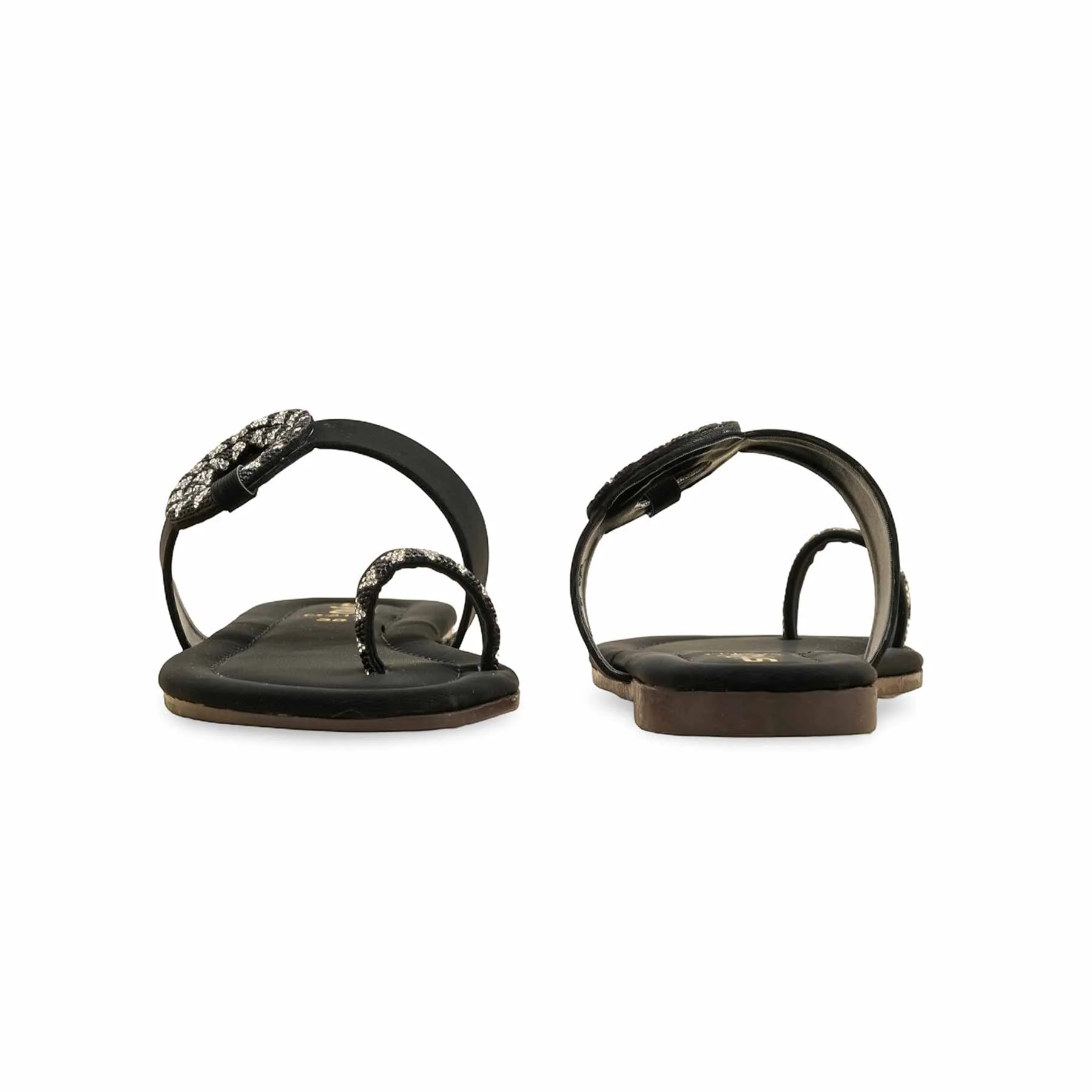 Black Casual Chappal For Women CL2143 - Image 4