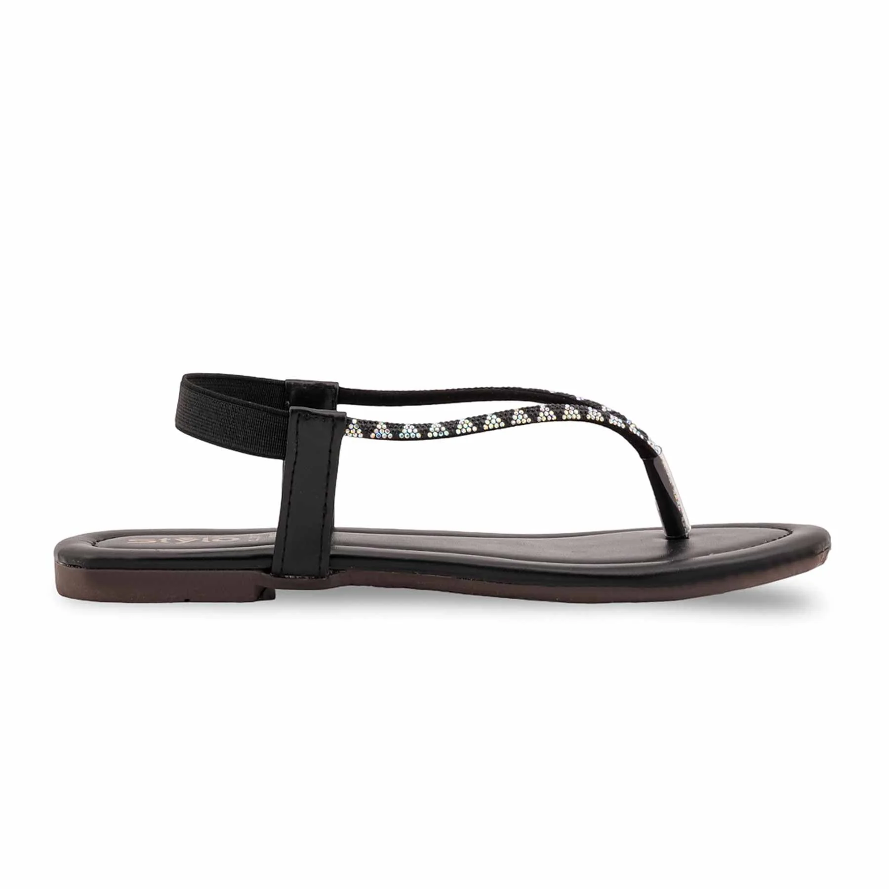 Black Casual Chappal For Women CL2173 - Image 2