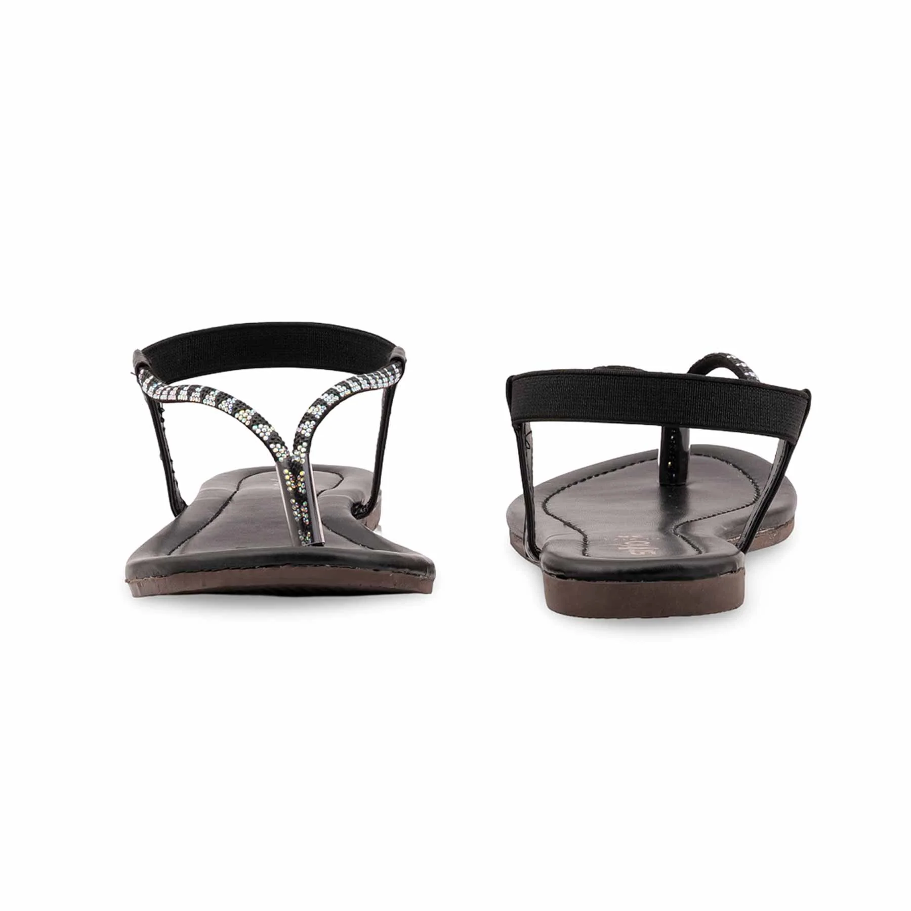 Black Casual Chappal For Women CL2173 - Image 4