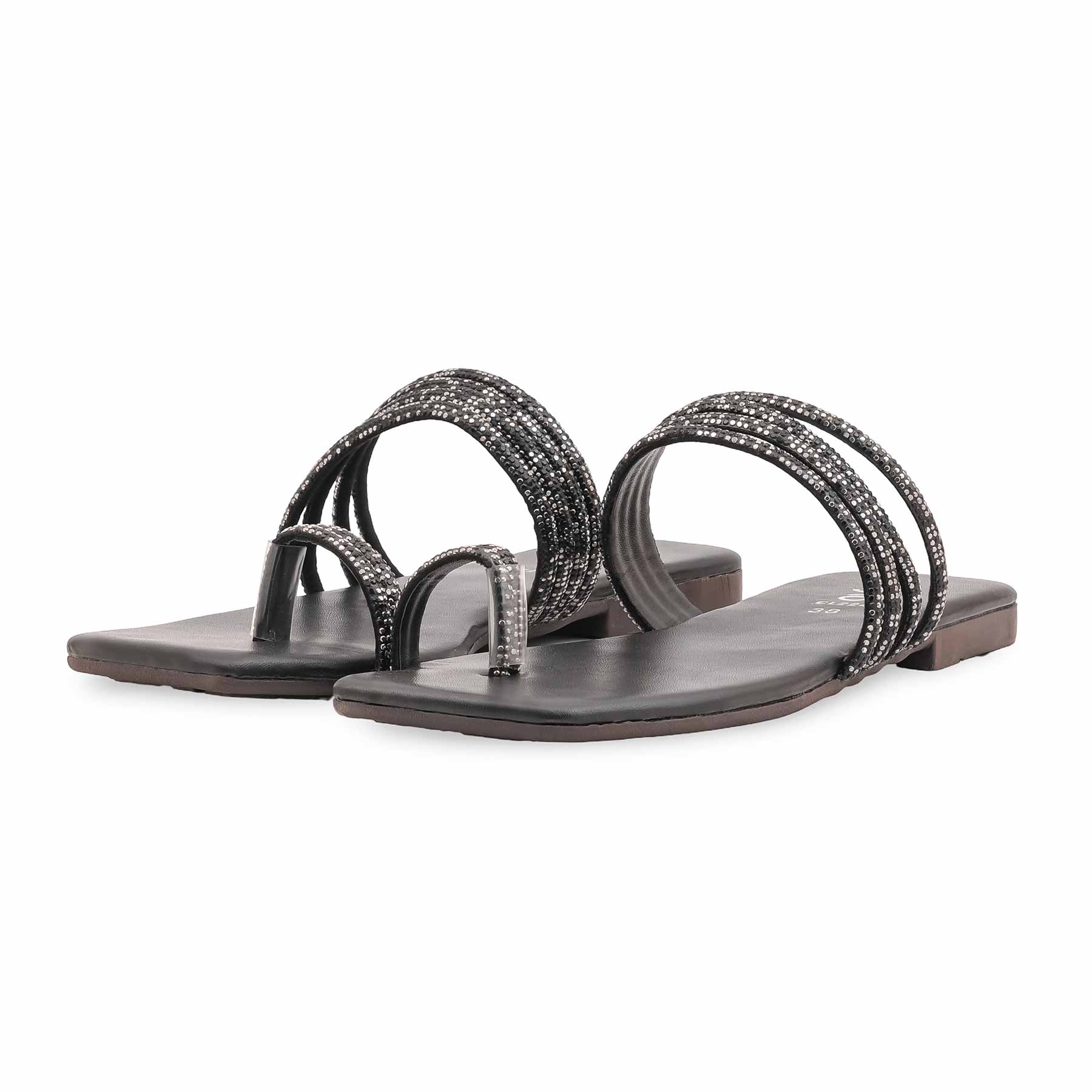 Black Casual Chappal For Women CL2243 - Image 3