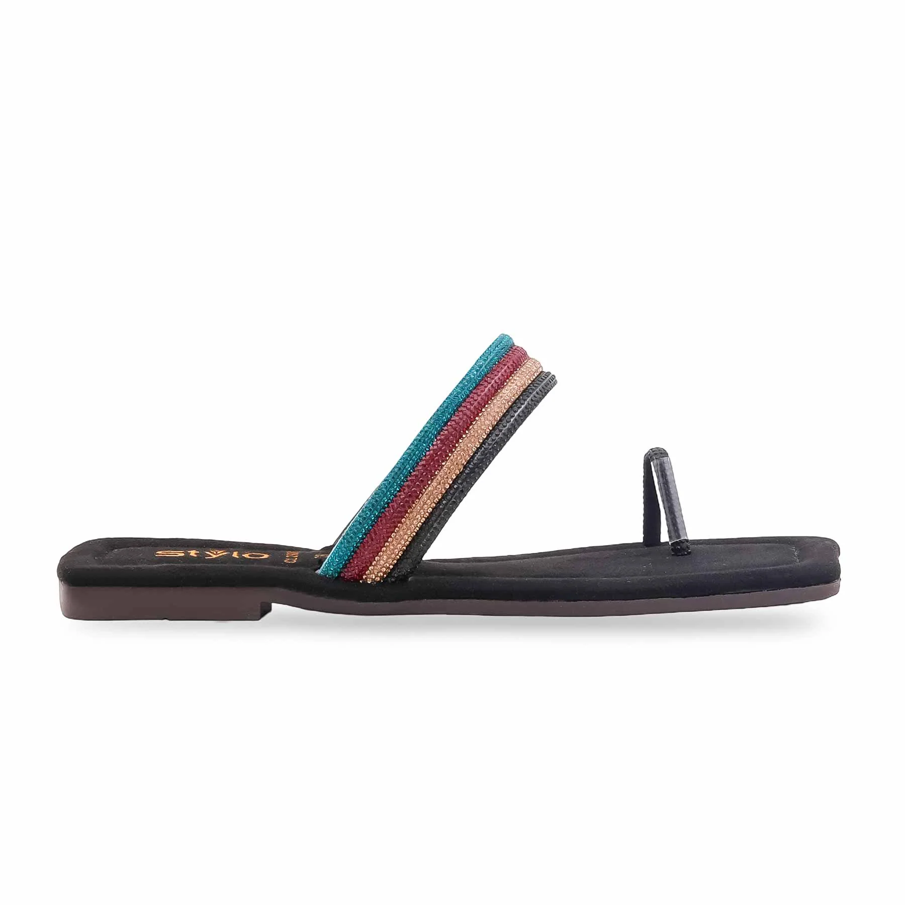 Black Casual Chappal For Women CL2303 - Image 2
