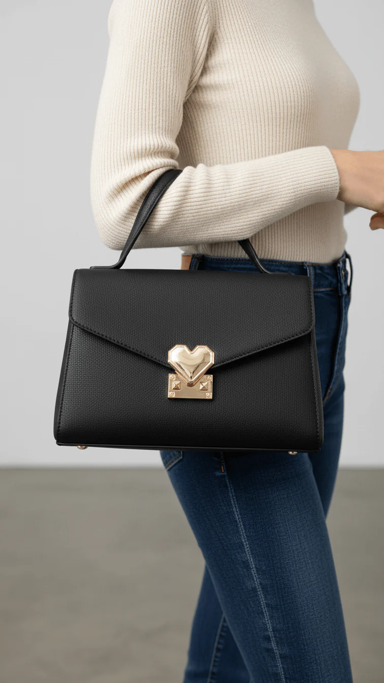Black Casual Hand Bag For Ladies P55864 - Image 2