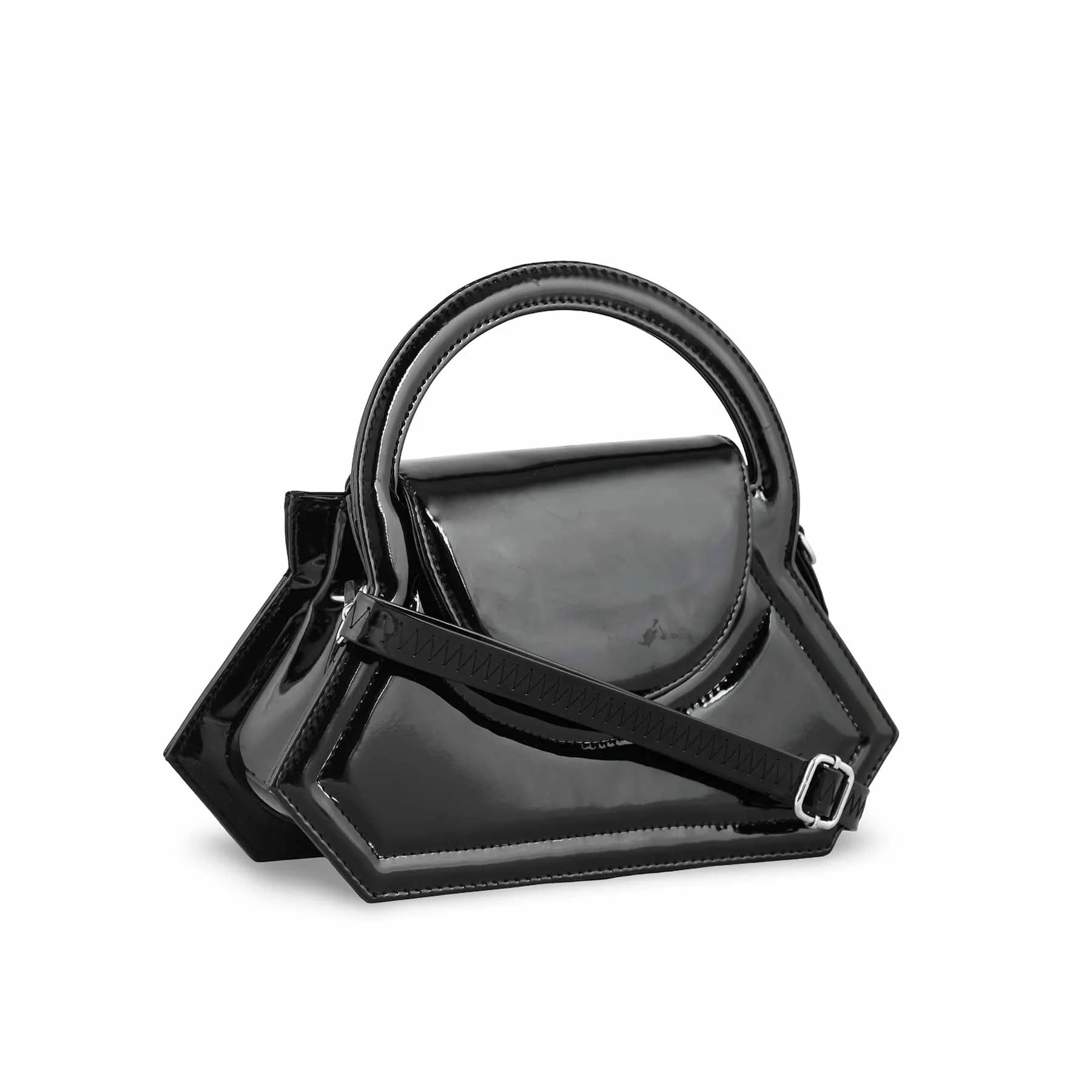 Black Casual Hand Bag P55700 - Image 2