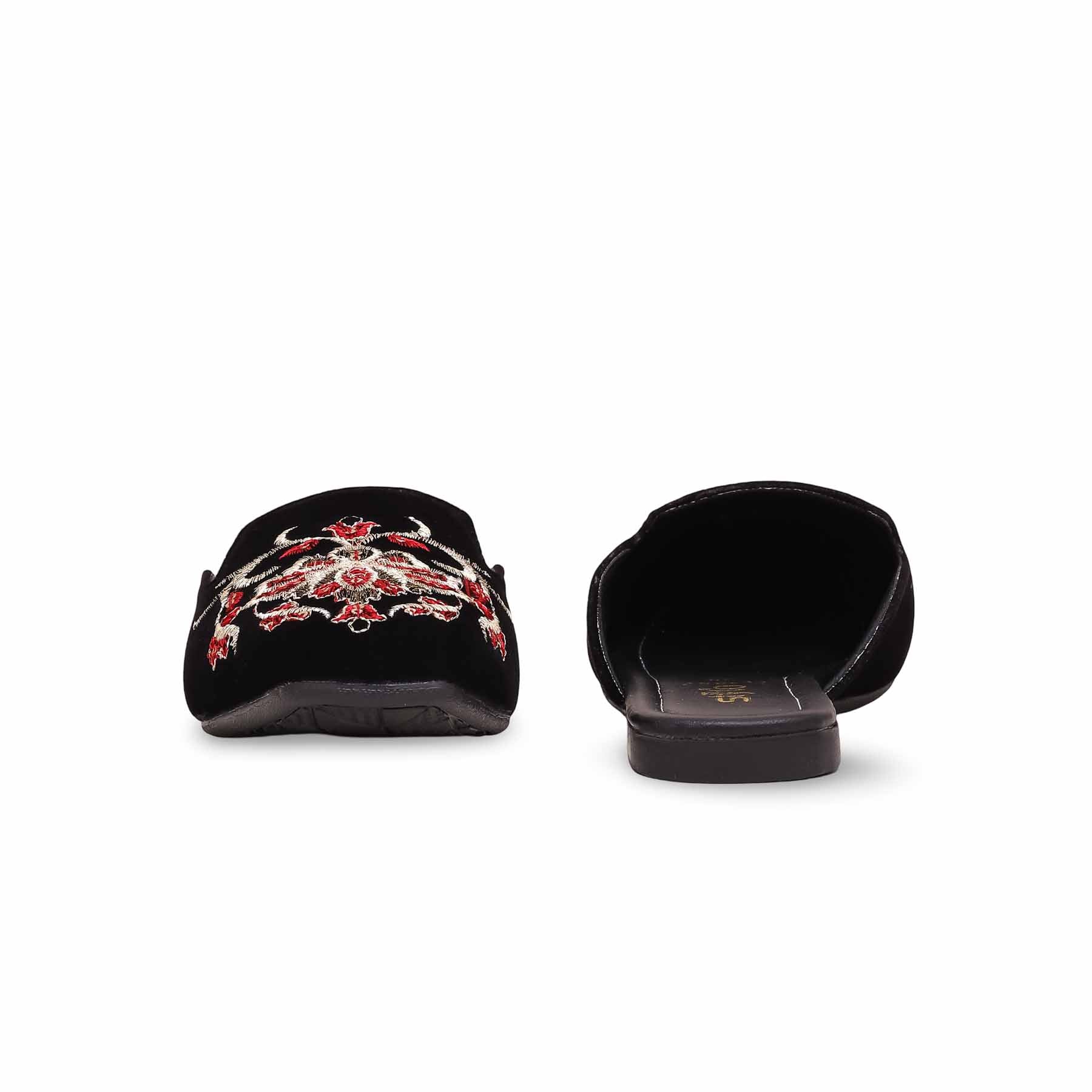 Women's Black Casual Mule CL1852 - Image 2