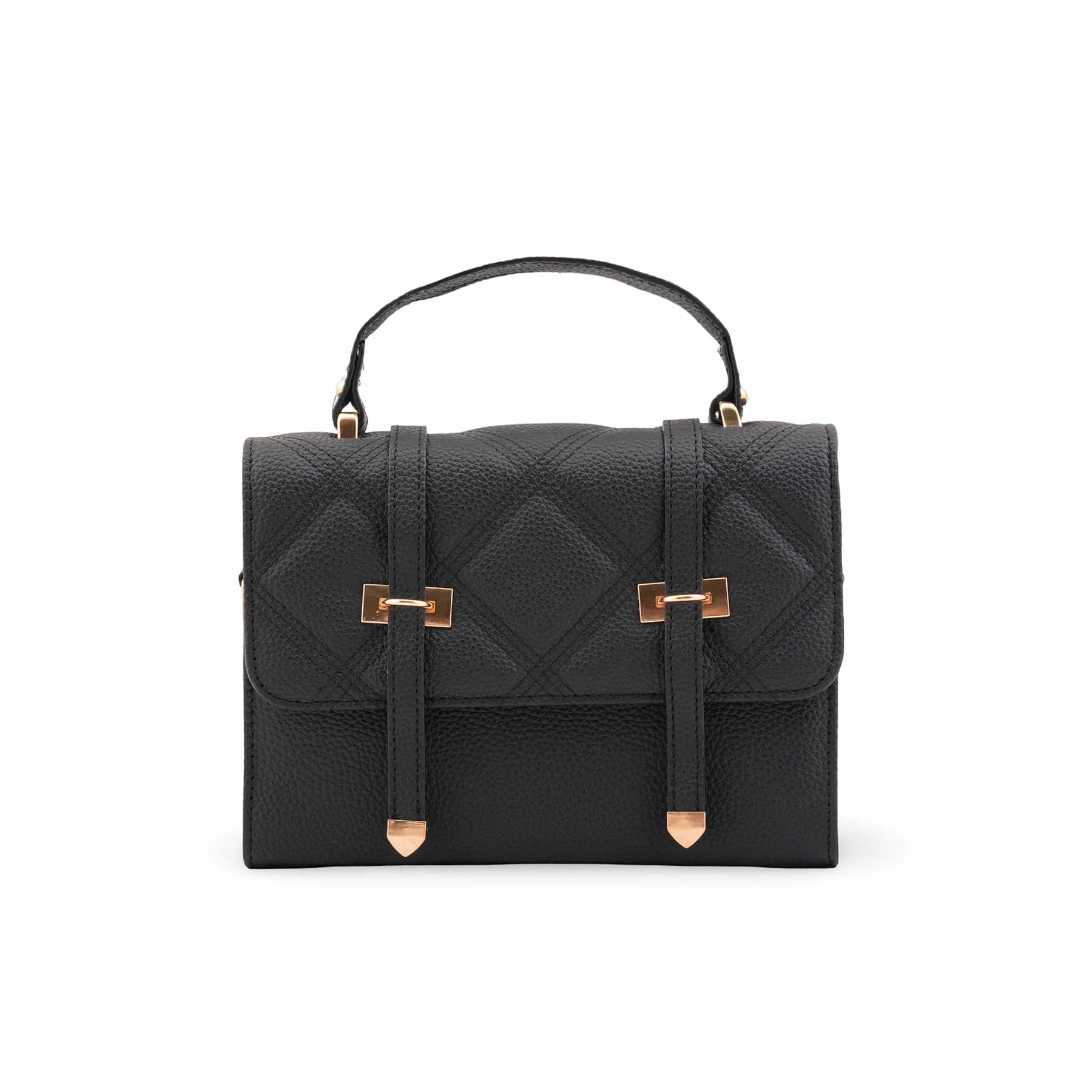 Black Casual Pouch For Ladies P97659 - Image 2