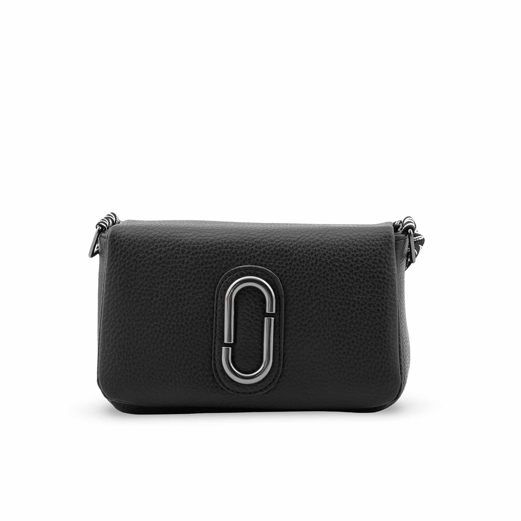 Black Casual Pouch For Ladies P97672 - Image 2