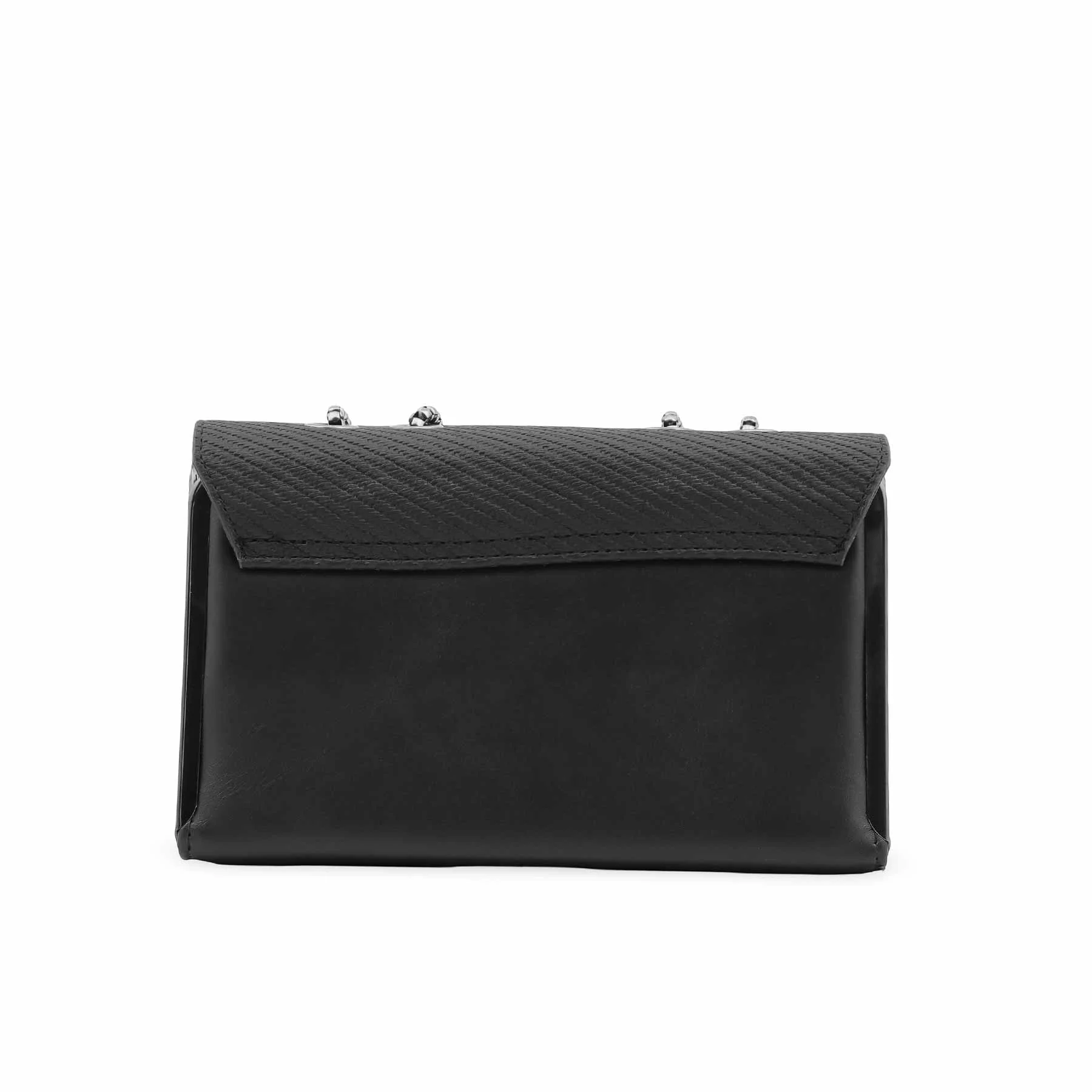 Black Casual Pouch For Ladies P97674 - Image 4