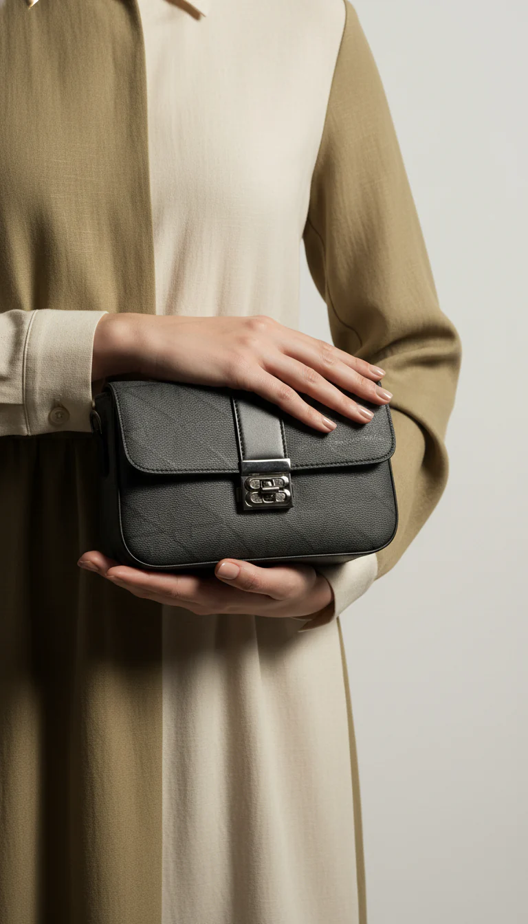 Black Casual Pouch For Ladies P97675