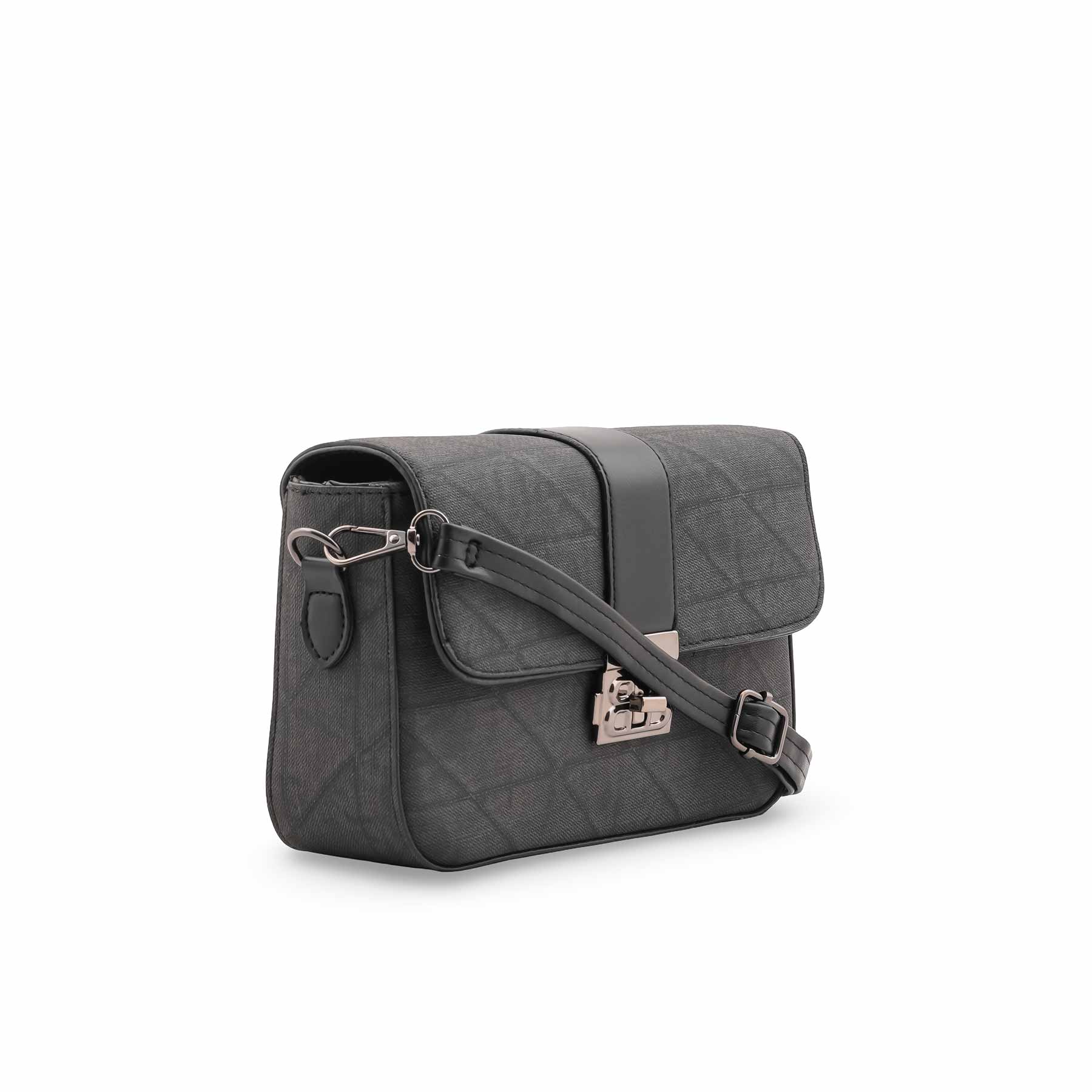 Black Casual Pouch For Ladies P97675 - Image 3