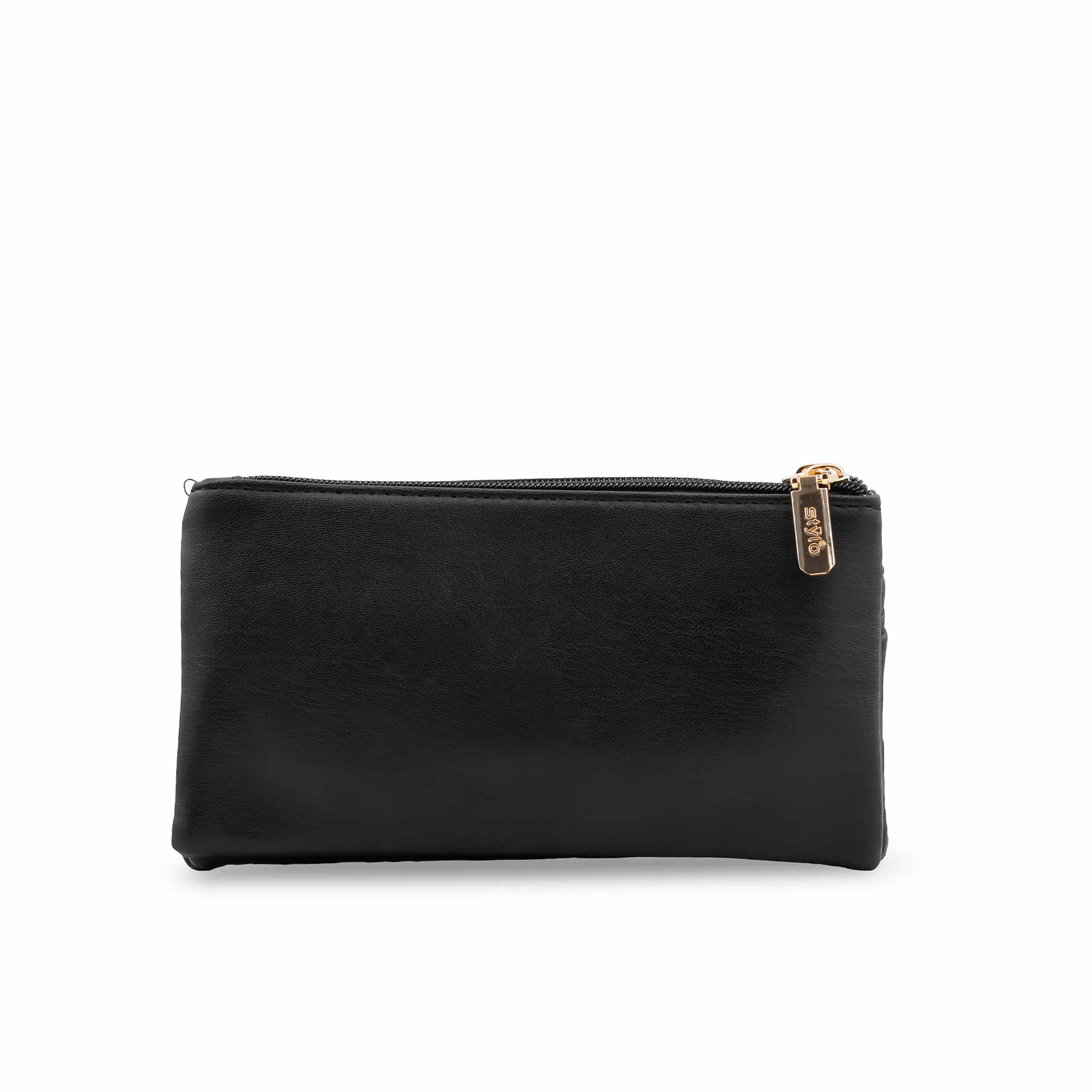 Black Casual Pouch For Ladies P97679 - Image 4