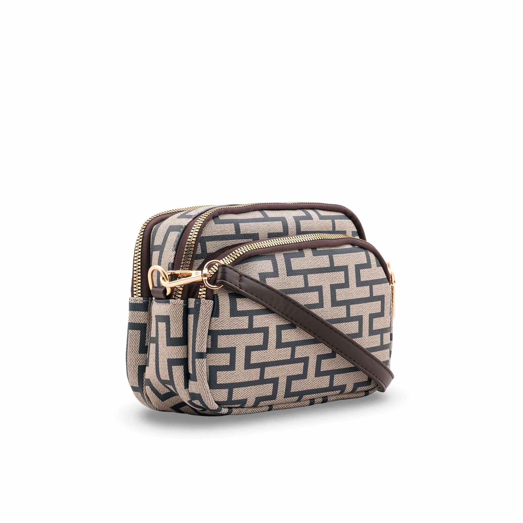 Black Casual Pouch For Ladies P97697 - Image 3