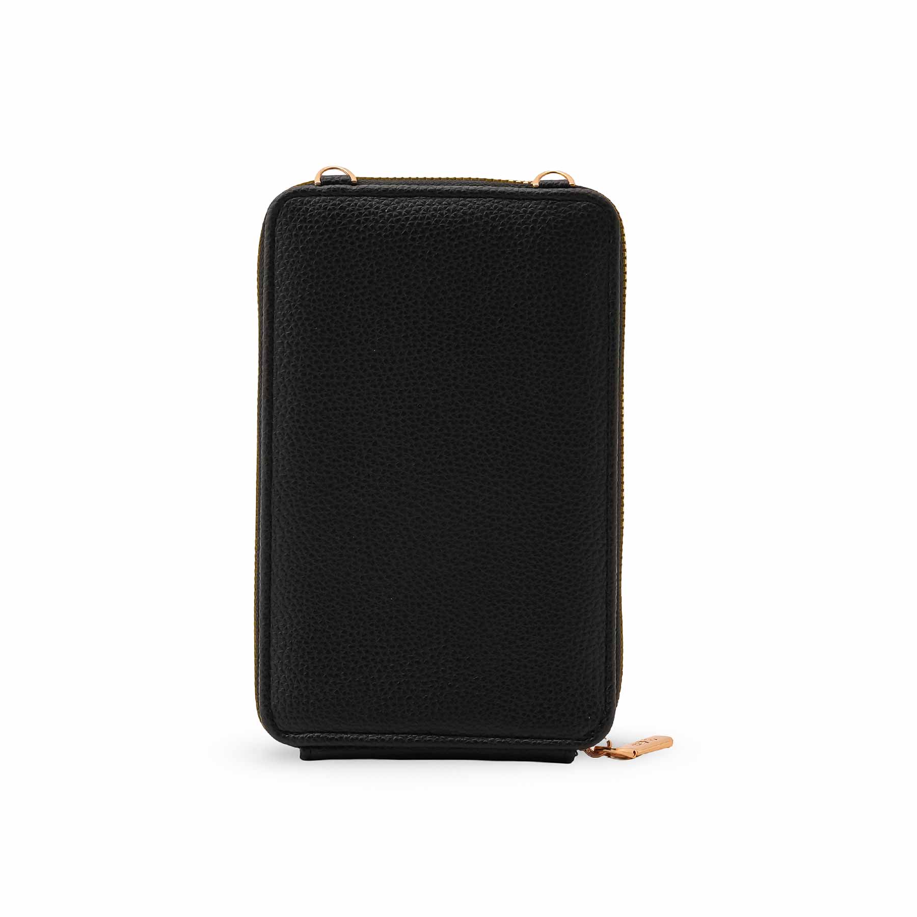 Black Casual Pouch For Ladies P97698 - Image 2
