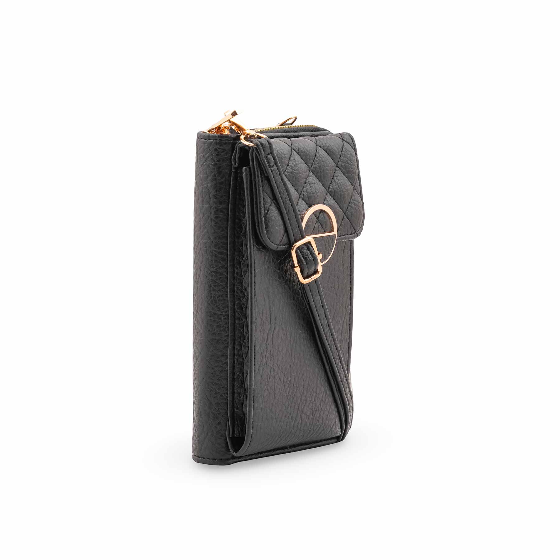 Black Casual Pouch For Ladies P97699 - Image 3