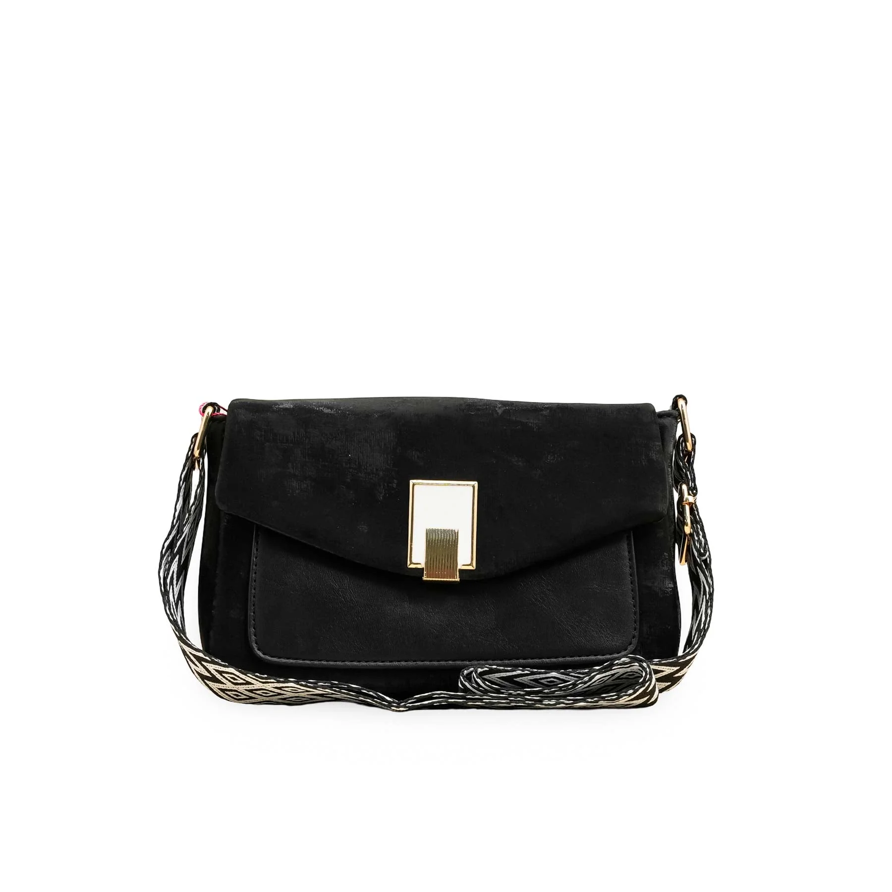 Black Casual Pouch For Women P97612 - Image 2