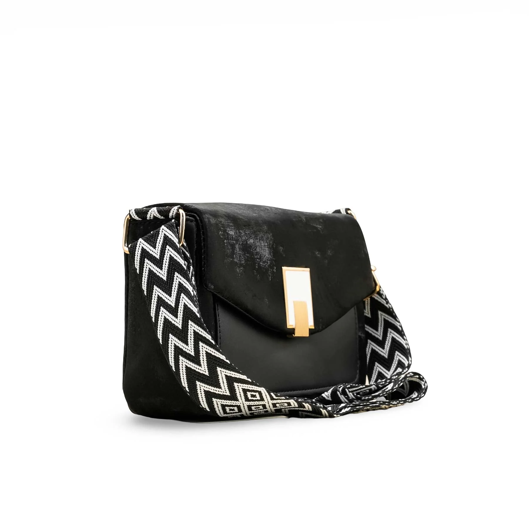 Black Casual Pouch For Women P97612 - Image 3