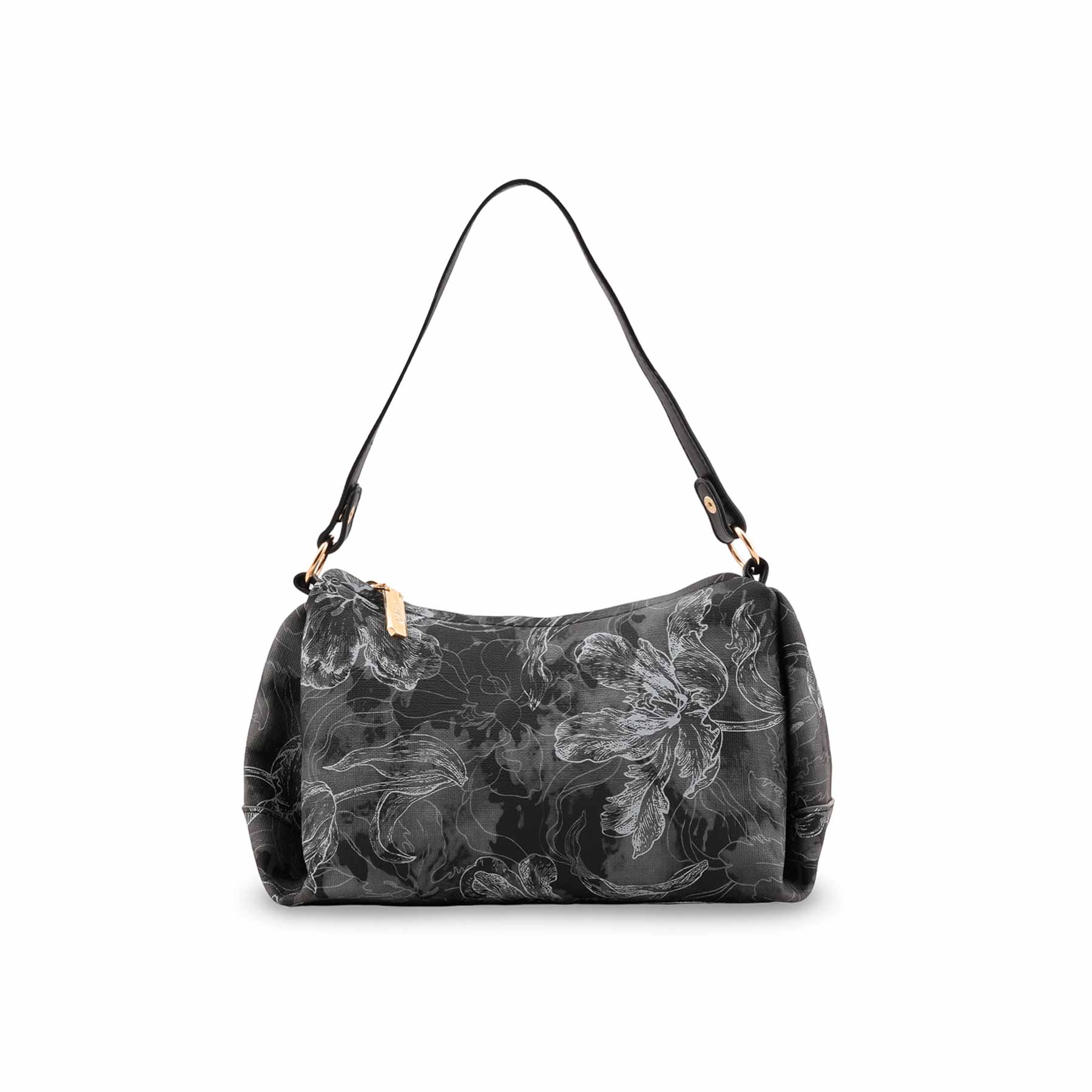 Black Casual Pouch For Women P97667 - Image 2