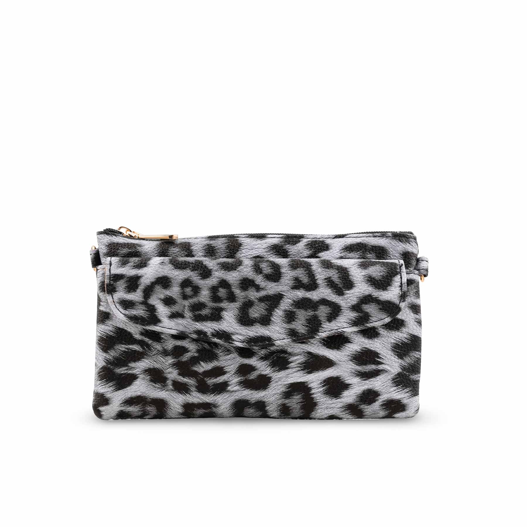 Black Casual Pouch For Women P97685 - Image 2