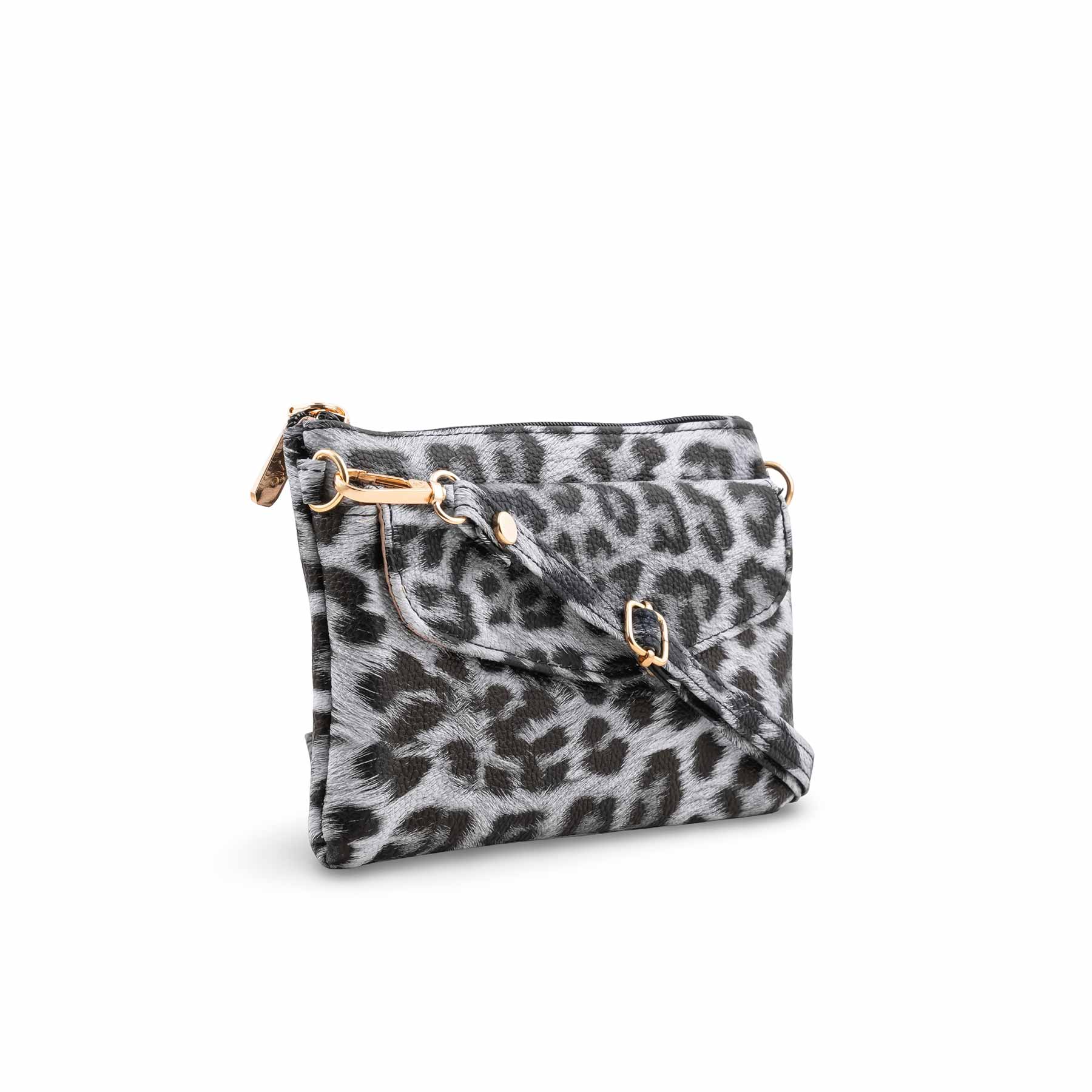 Black Casual Pouch For Women P97685 - Image 3