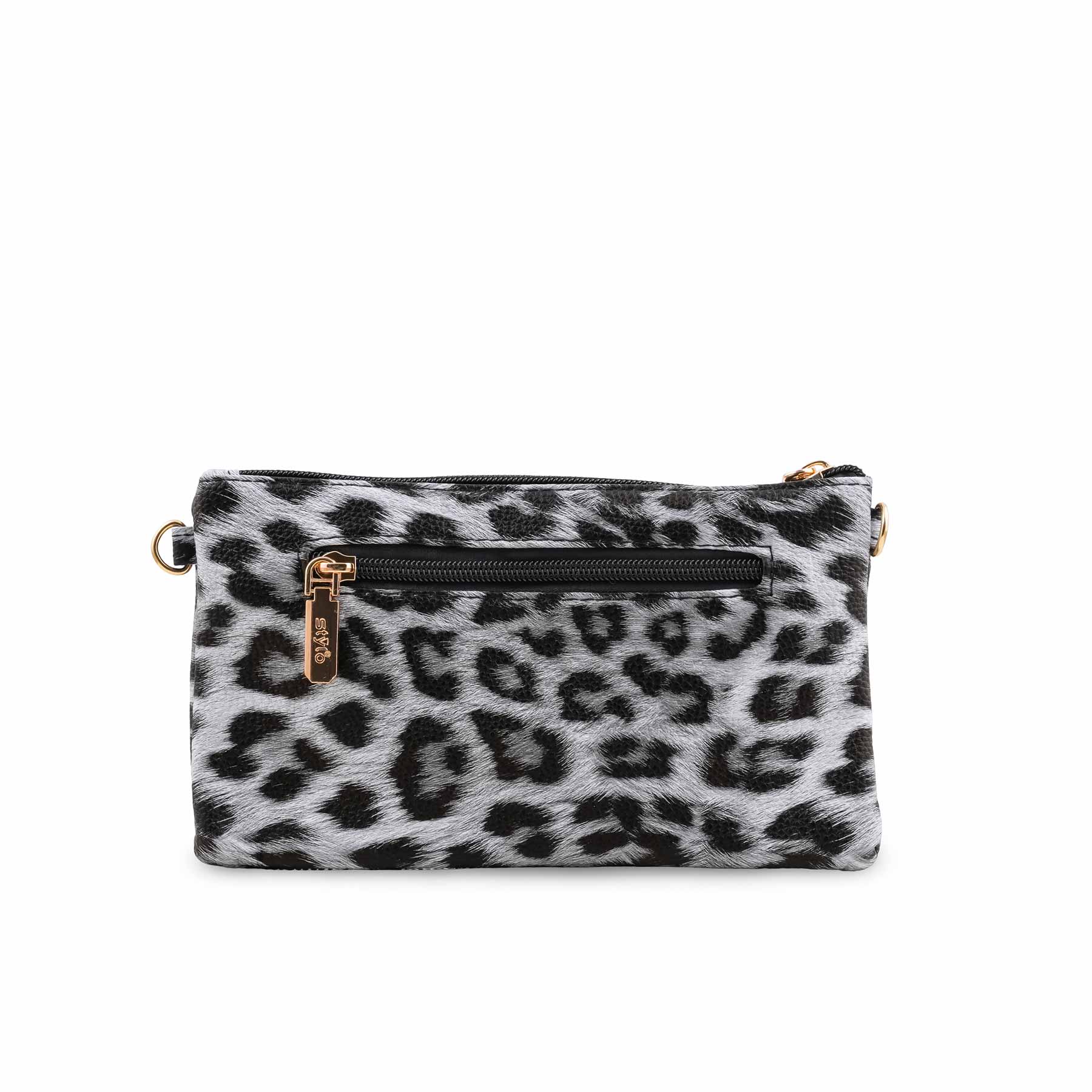 Black Casual Pouch For Women P97685 - Image 4