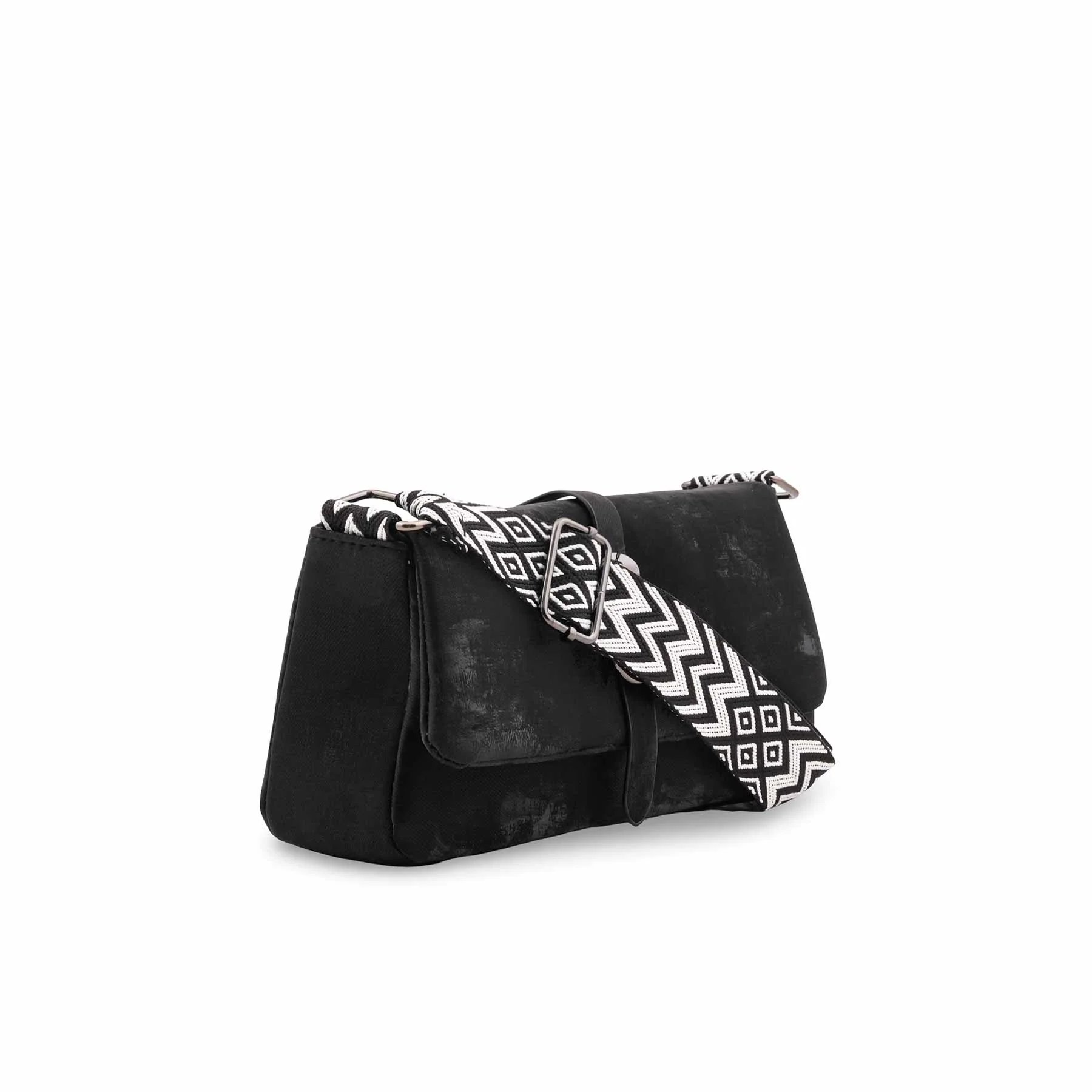 Black Casual Pouch For Women P97704 - Image 3