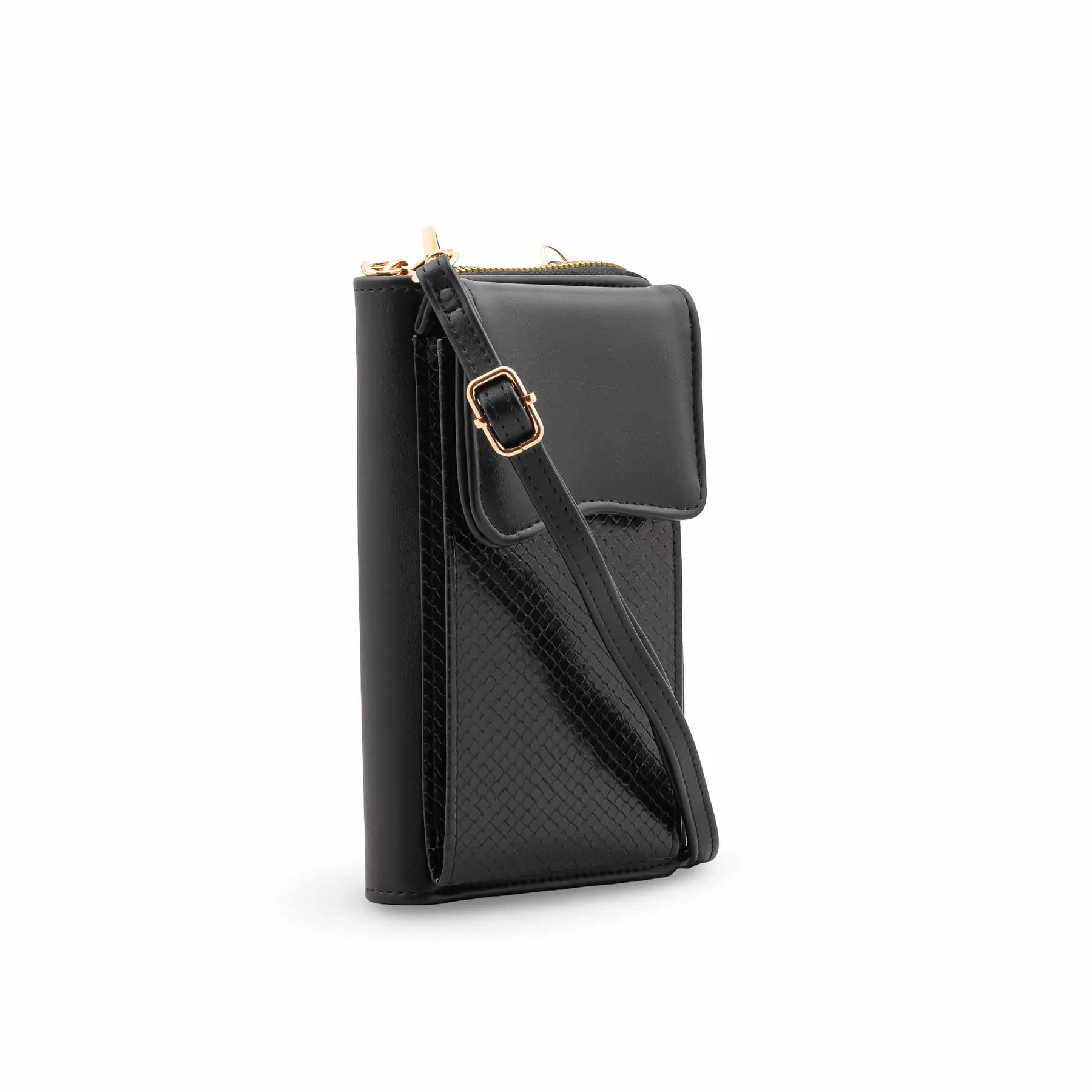 Black Casual Pouch For Women P97714 - Image 3