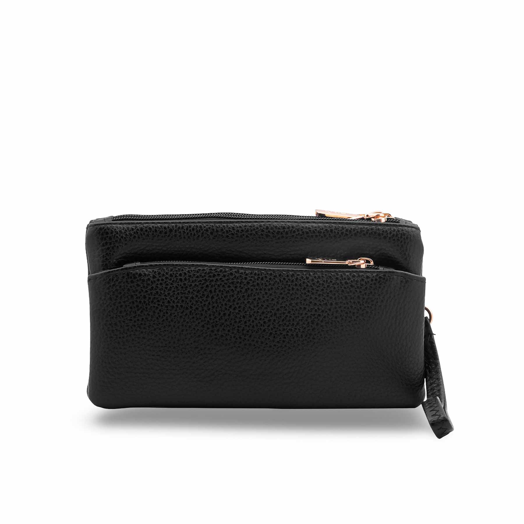 Black Casual Pouch For Women P97743 - Image 4