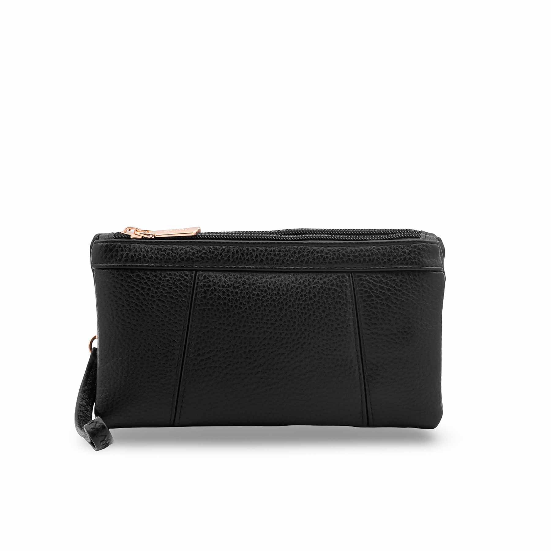 Black Casual Pouch For Women P97745 - Image 2