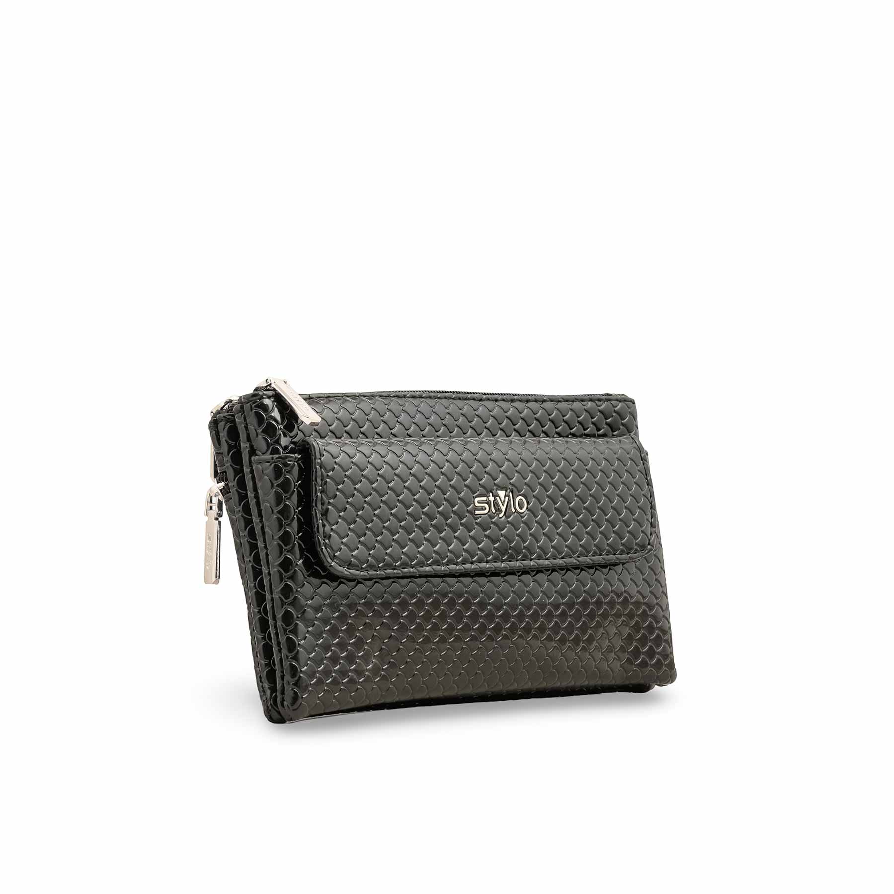 Black Casual Pouch P97635 - Image 3
