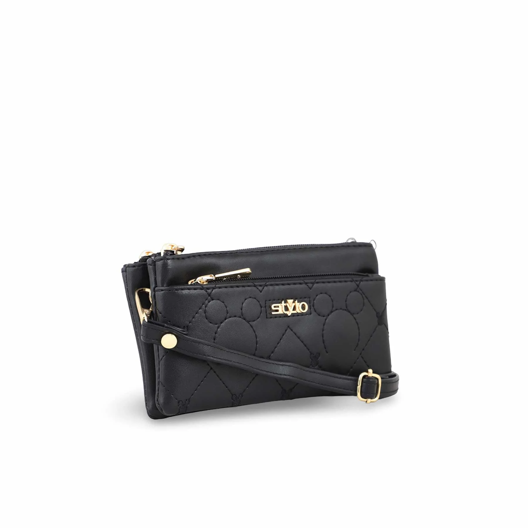 Black Casual Pouch P97647 - Image 2